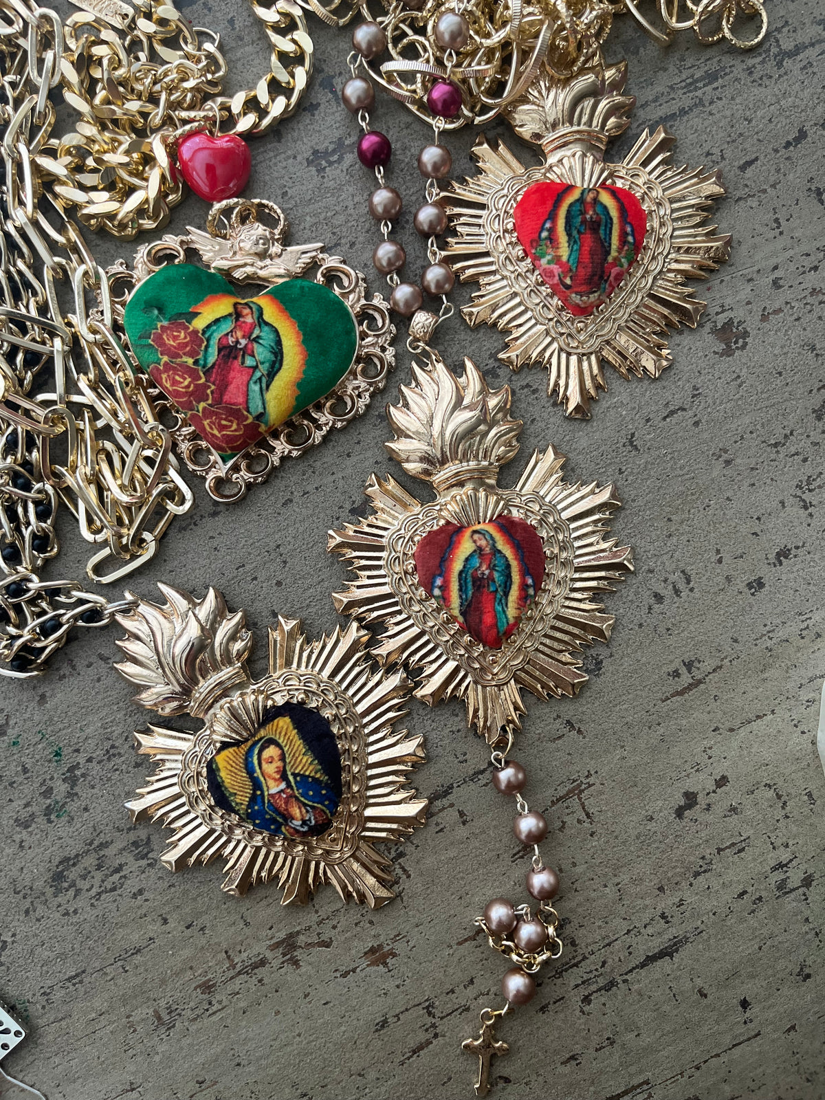 Preorder - La Virgen de Guadalupe Gold Plated Multi-Layer Necklace
