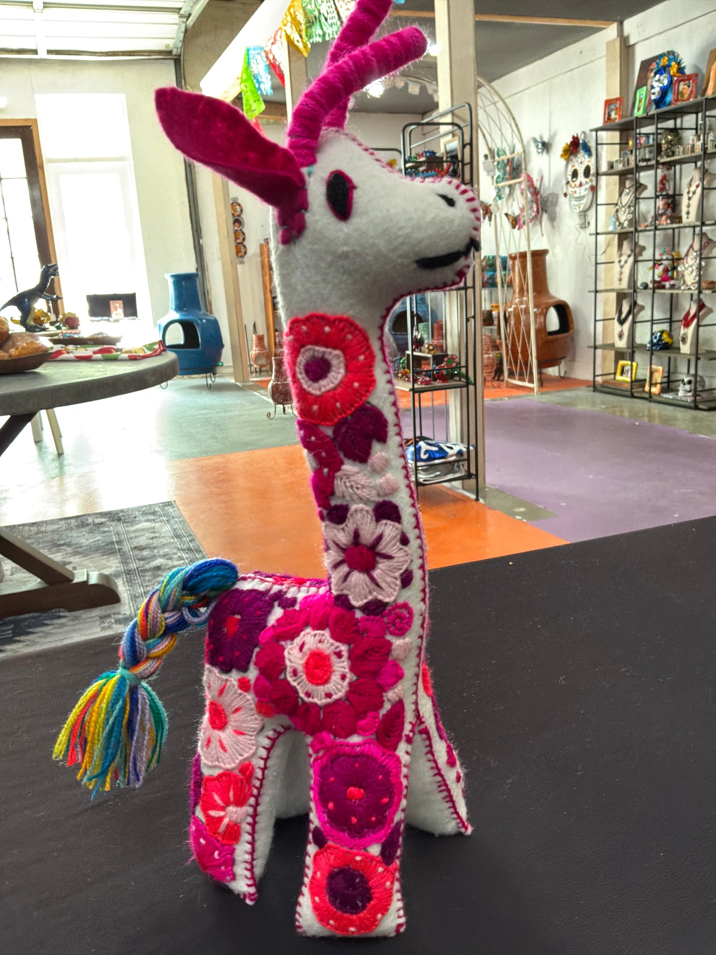 Embroidered Giraffe Plushie
