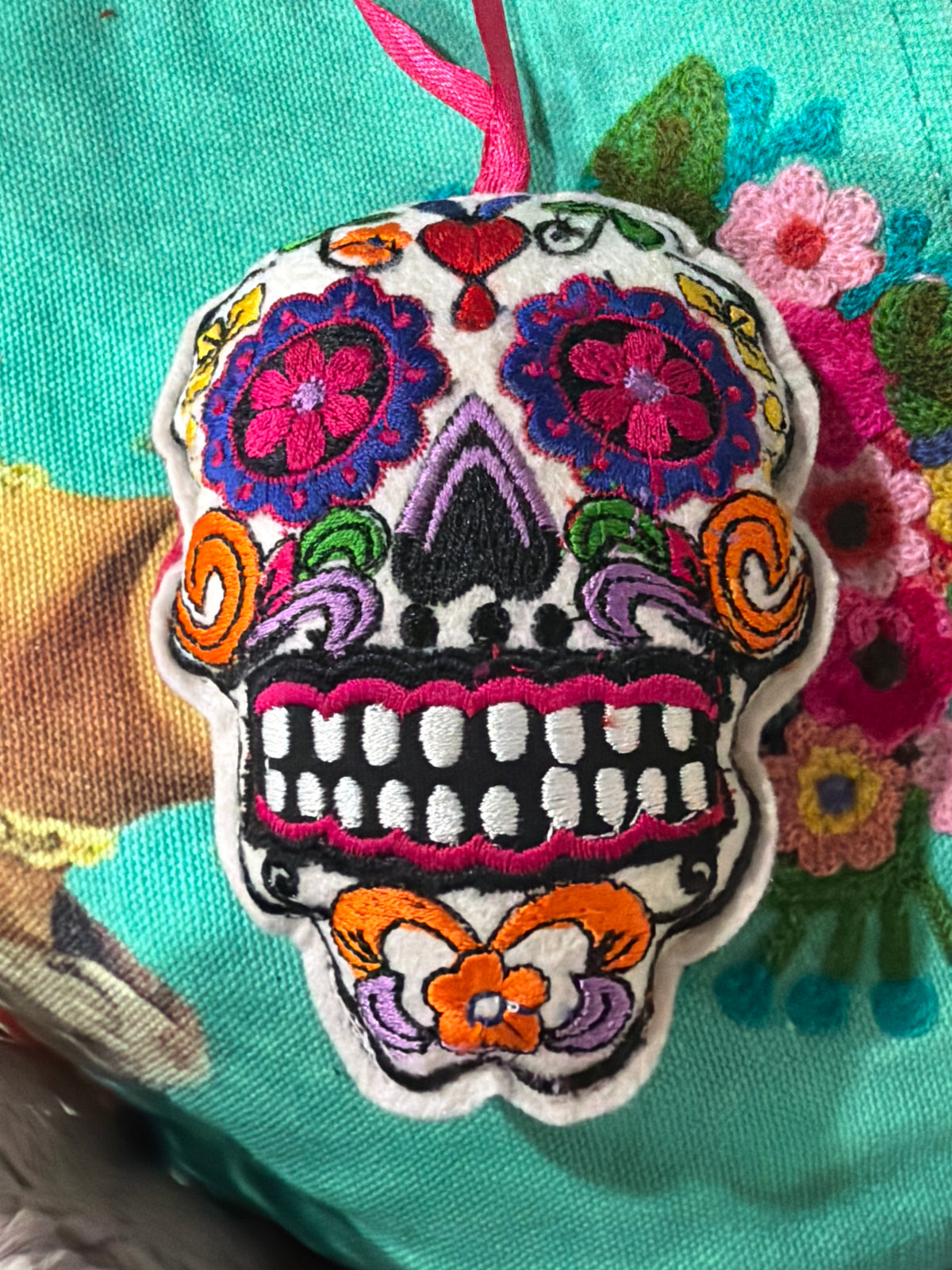 Calavera Embroidered Ornaments