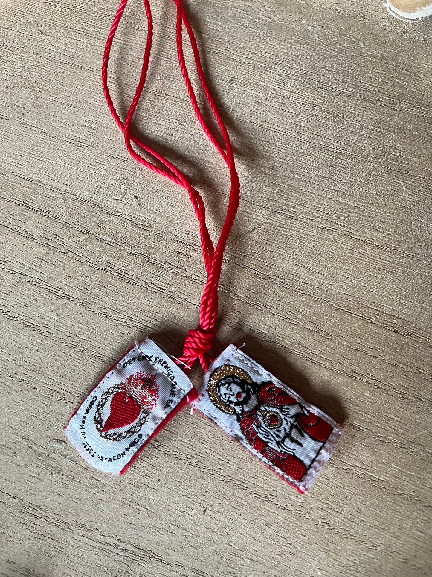 Red Escapulario Necklace