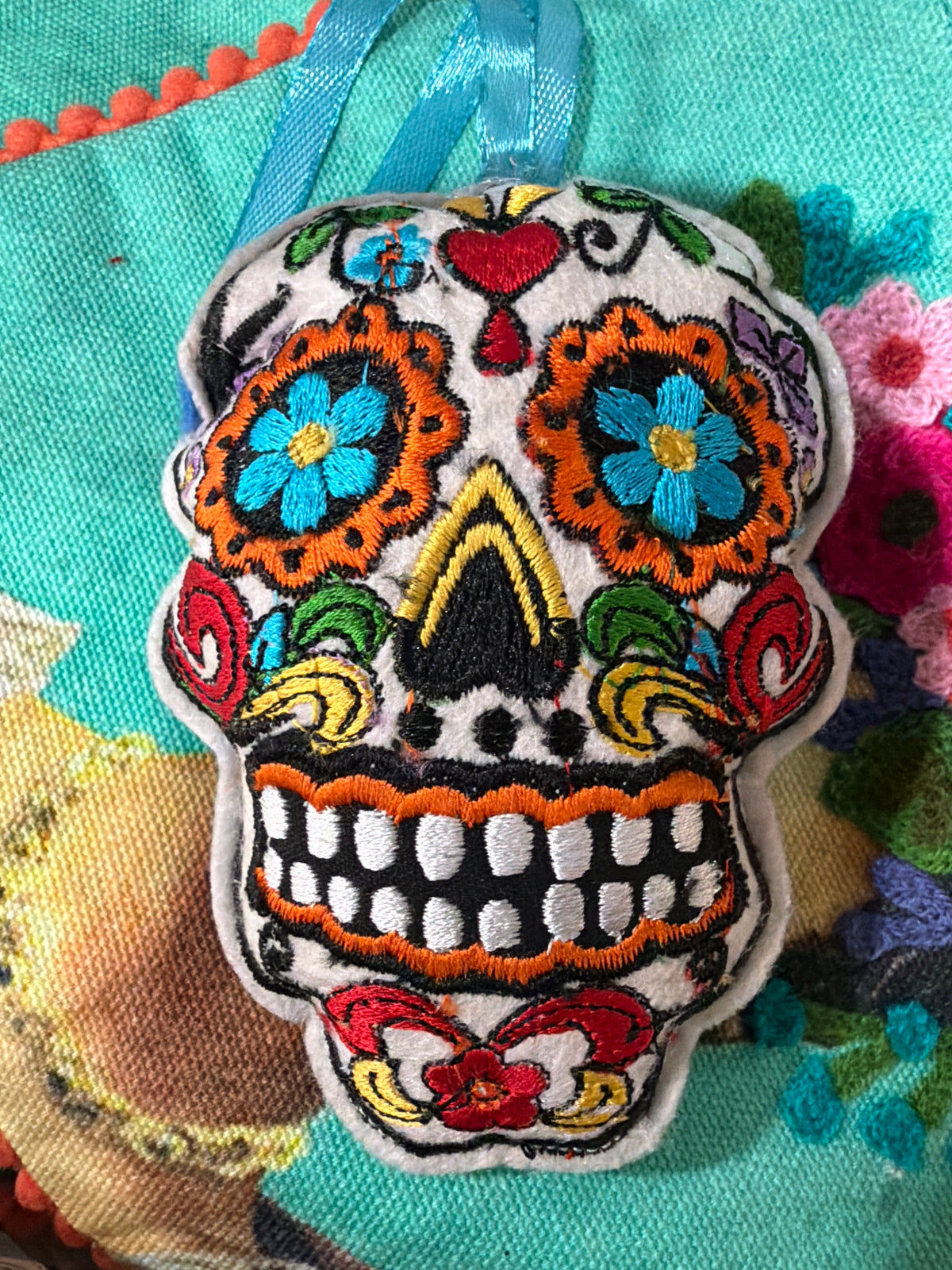 Calavera Embroidered Ornaments