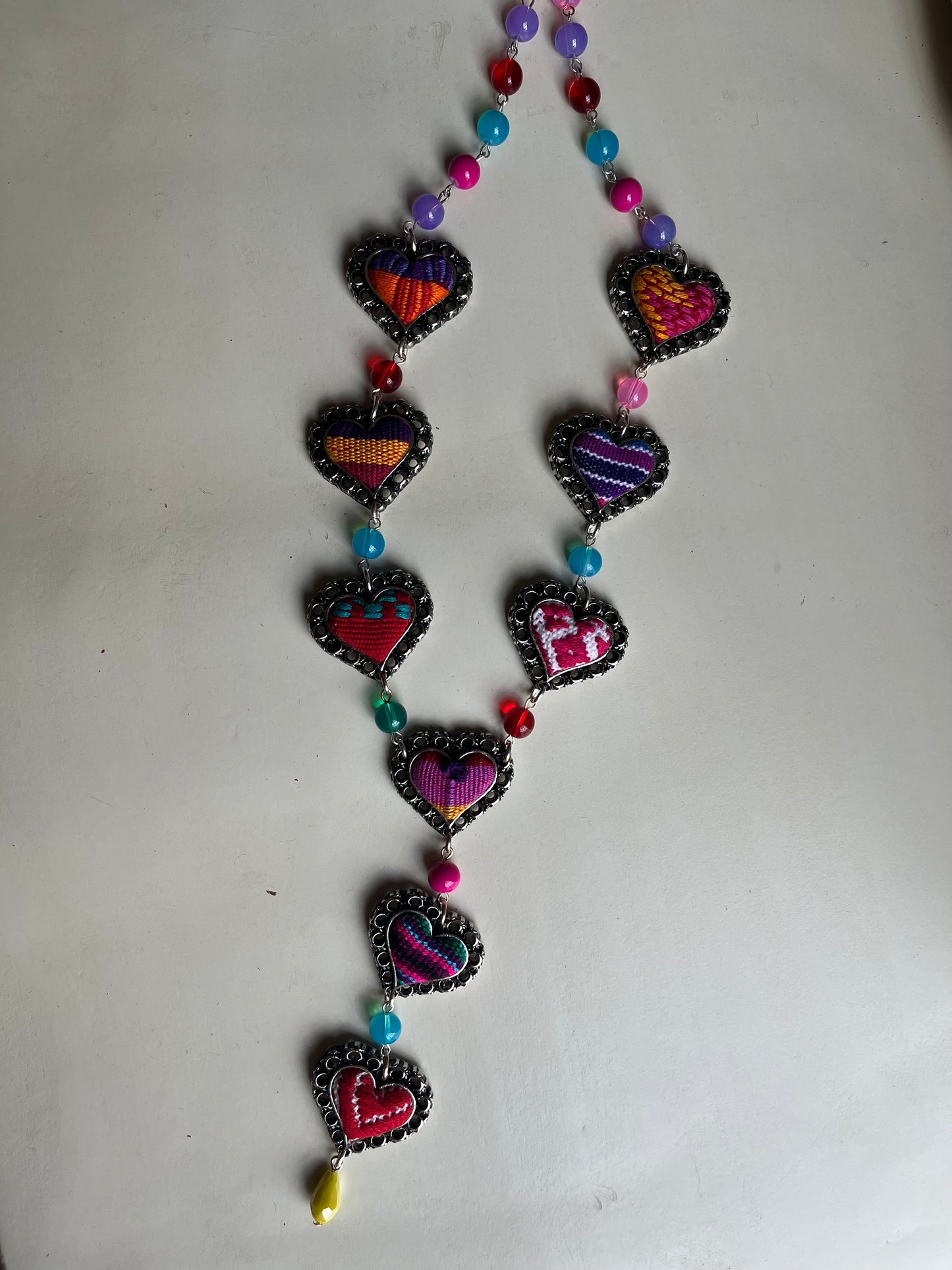 Embroidery Sacred Heart Necklace