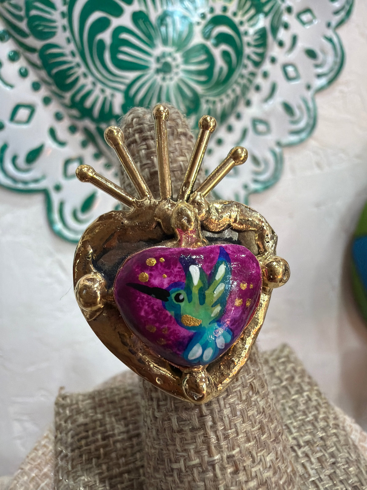 Sacred Heart Hand Painted Rings