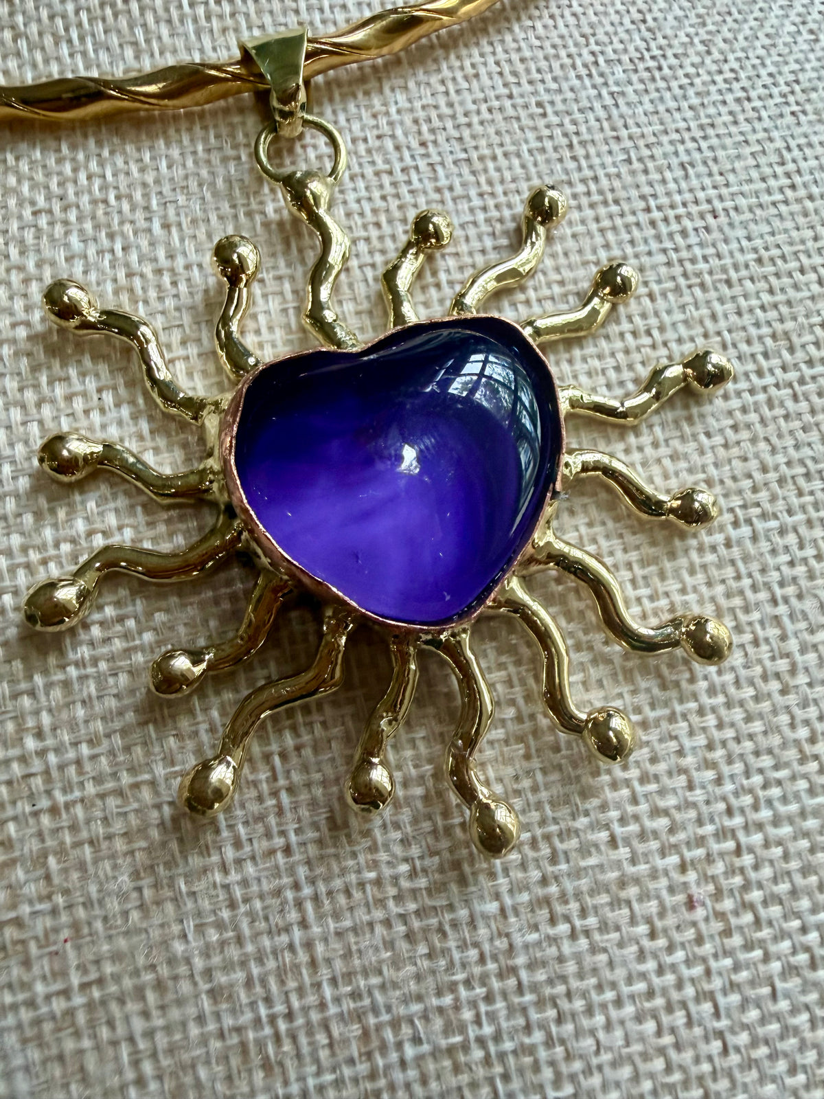 New Sacred Heart Sunburst Necklace