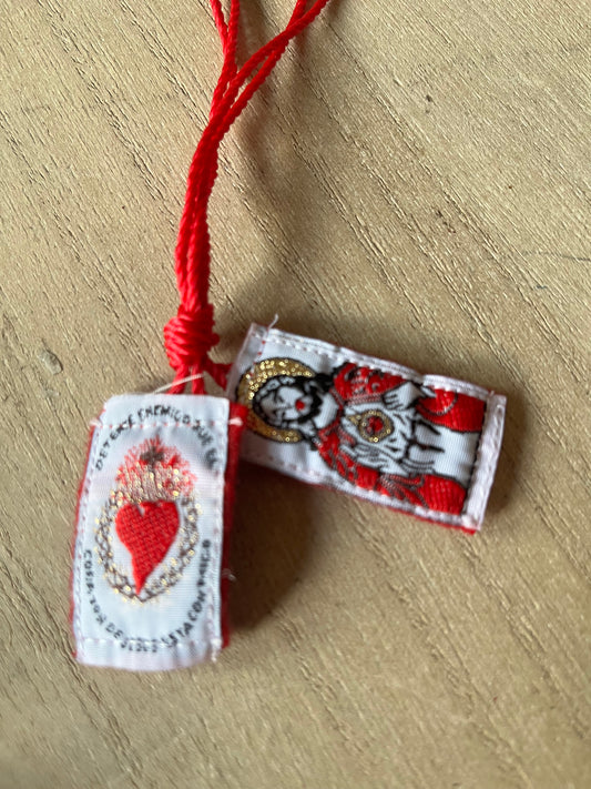 Red Escapulario Necklace