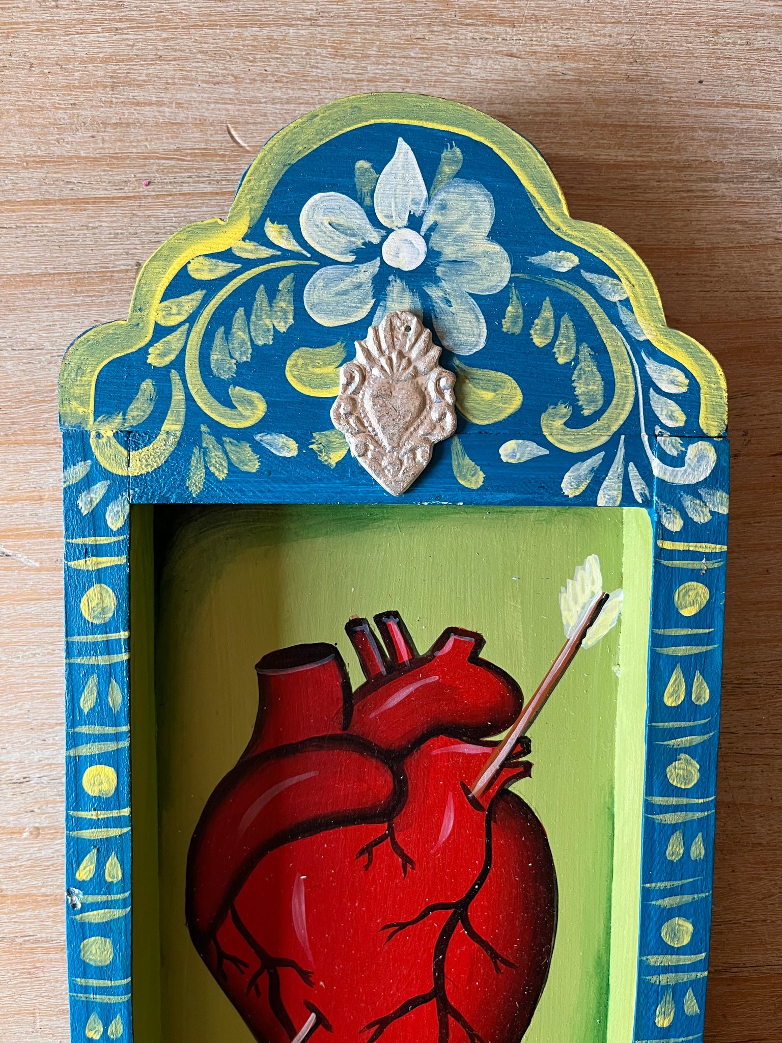 Retablo Sacred Heart Painting