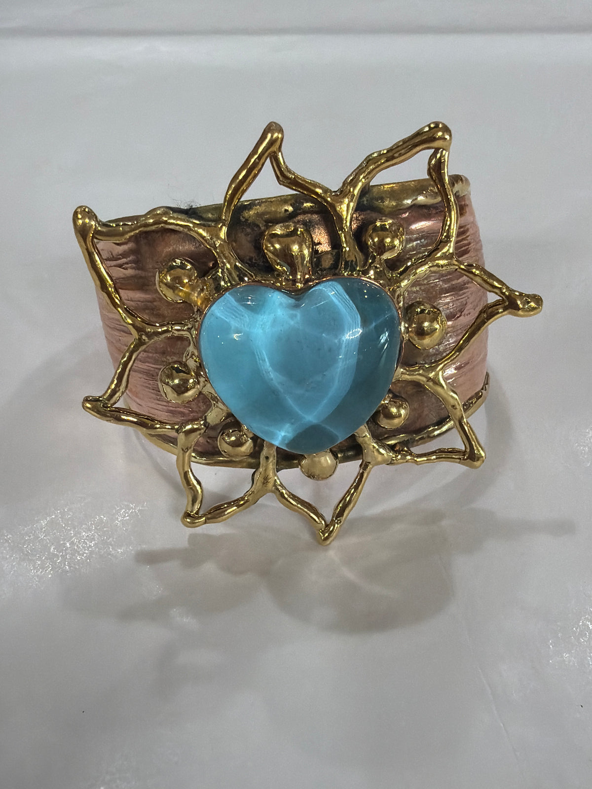 New Blue Sacred Heart Cuff and Ring Collection