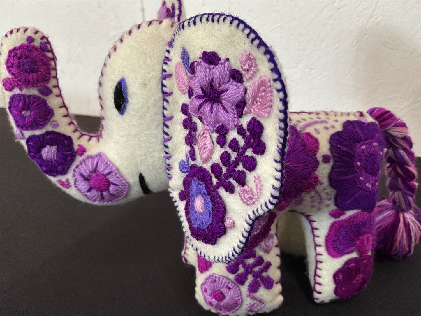 Embroidery Elephant Plushie