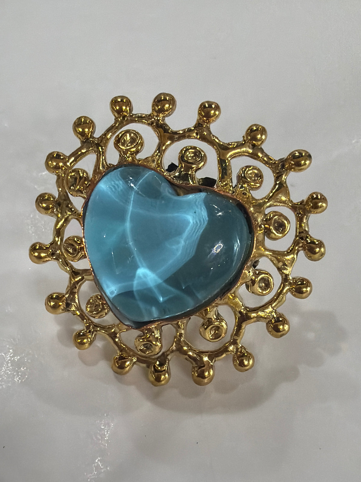 New Blue Sacred Heart Cuff and Ring Collection