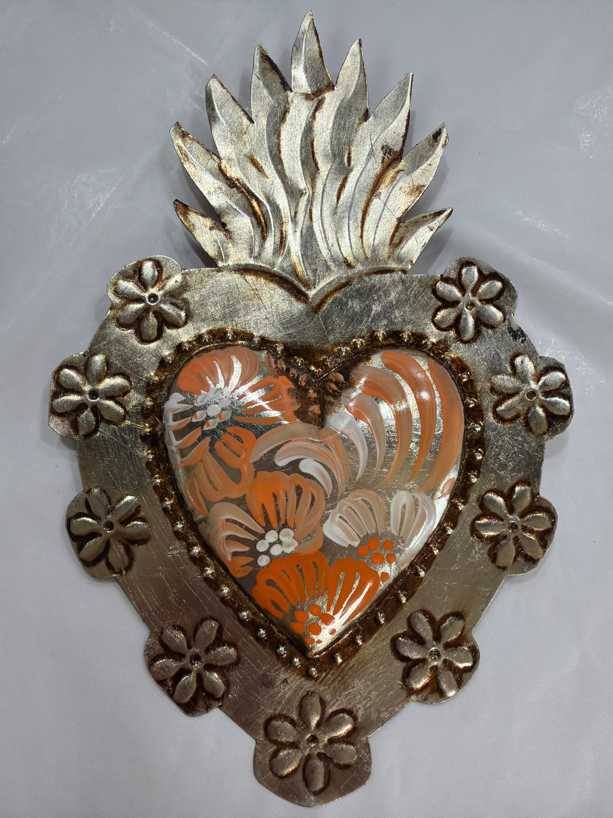 New Fall Tones Sacred Heart Antique Silver