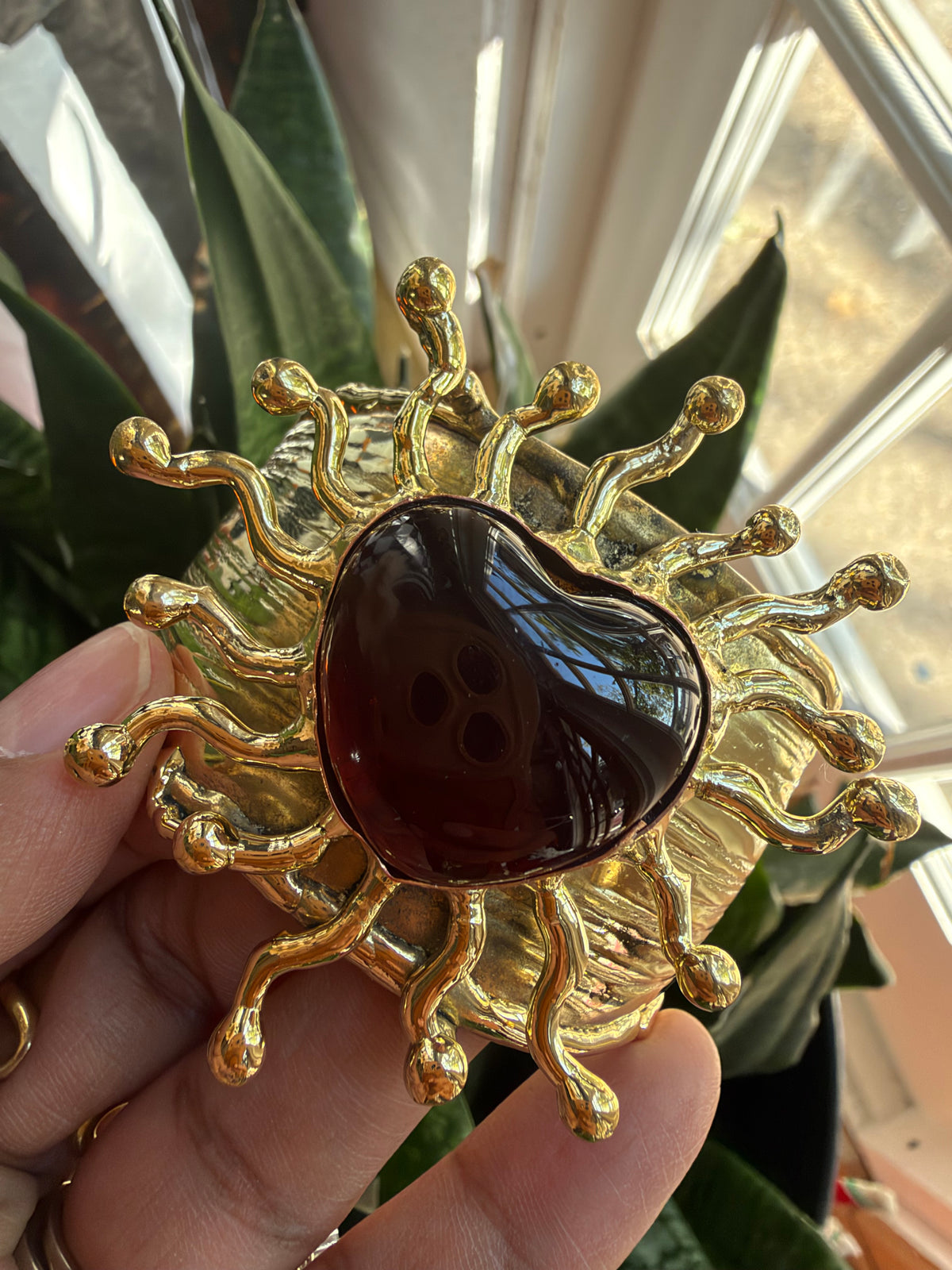 New Red Sacred Heart Sunburst Cuff