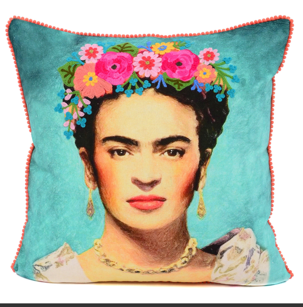 Frida Embroidery Pillow