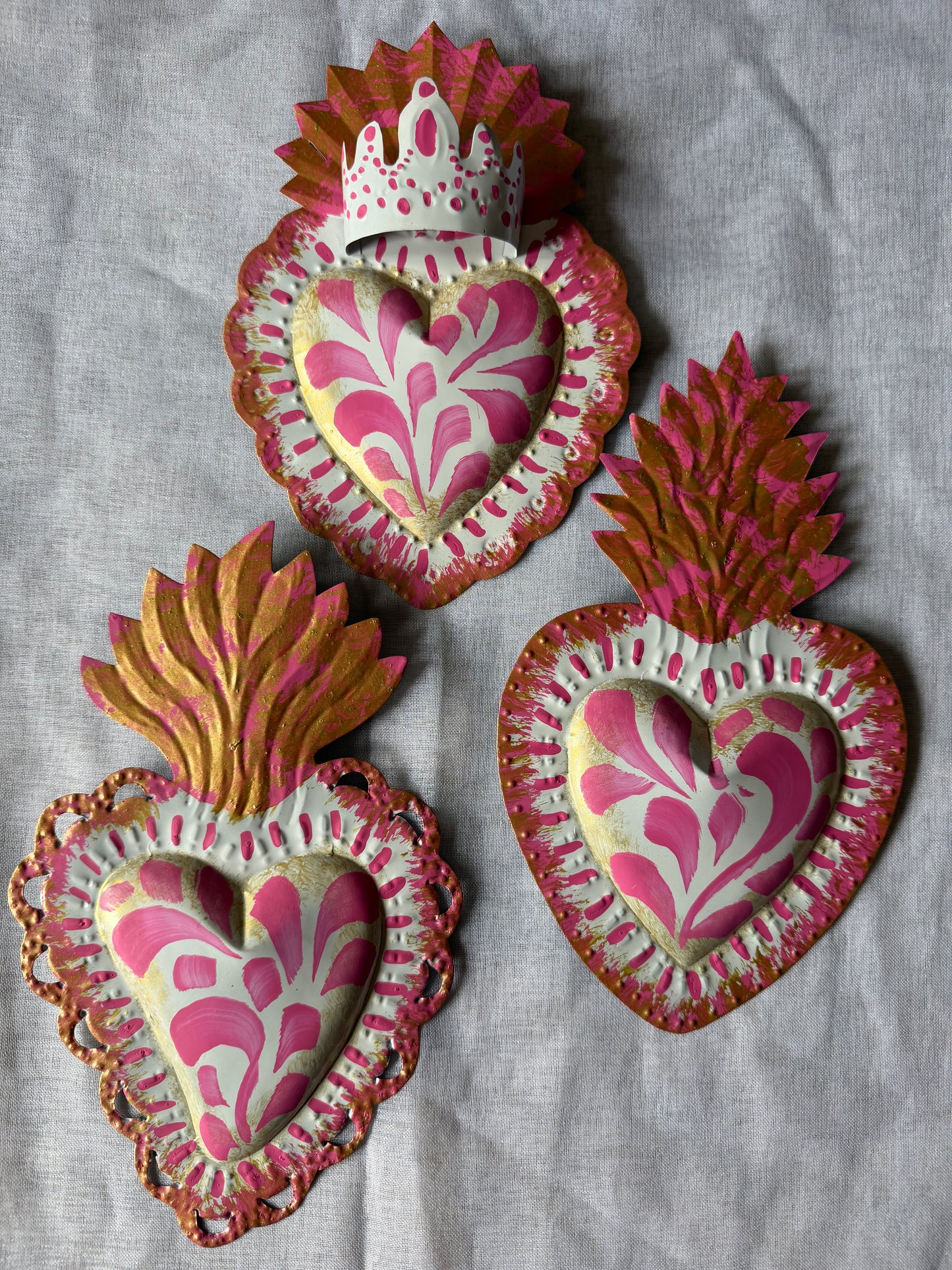 Pink Vintage Sacred Heart - Tin