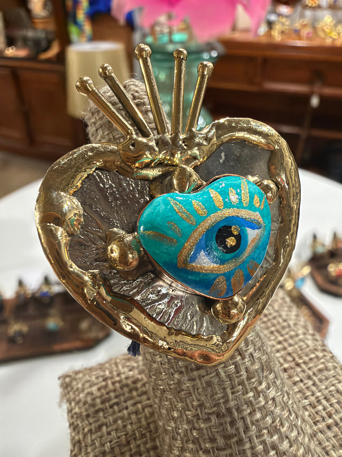 Hand Painted Ojo Ring