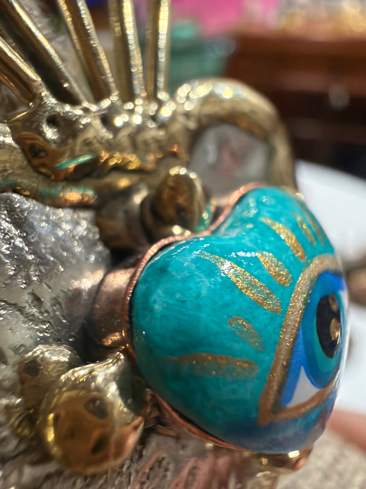 Hand Painted Ojo Ring