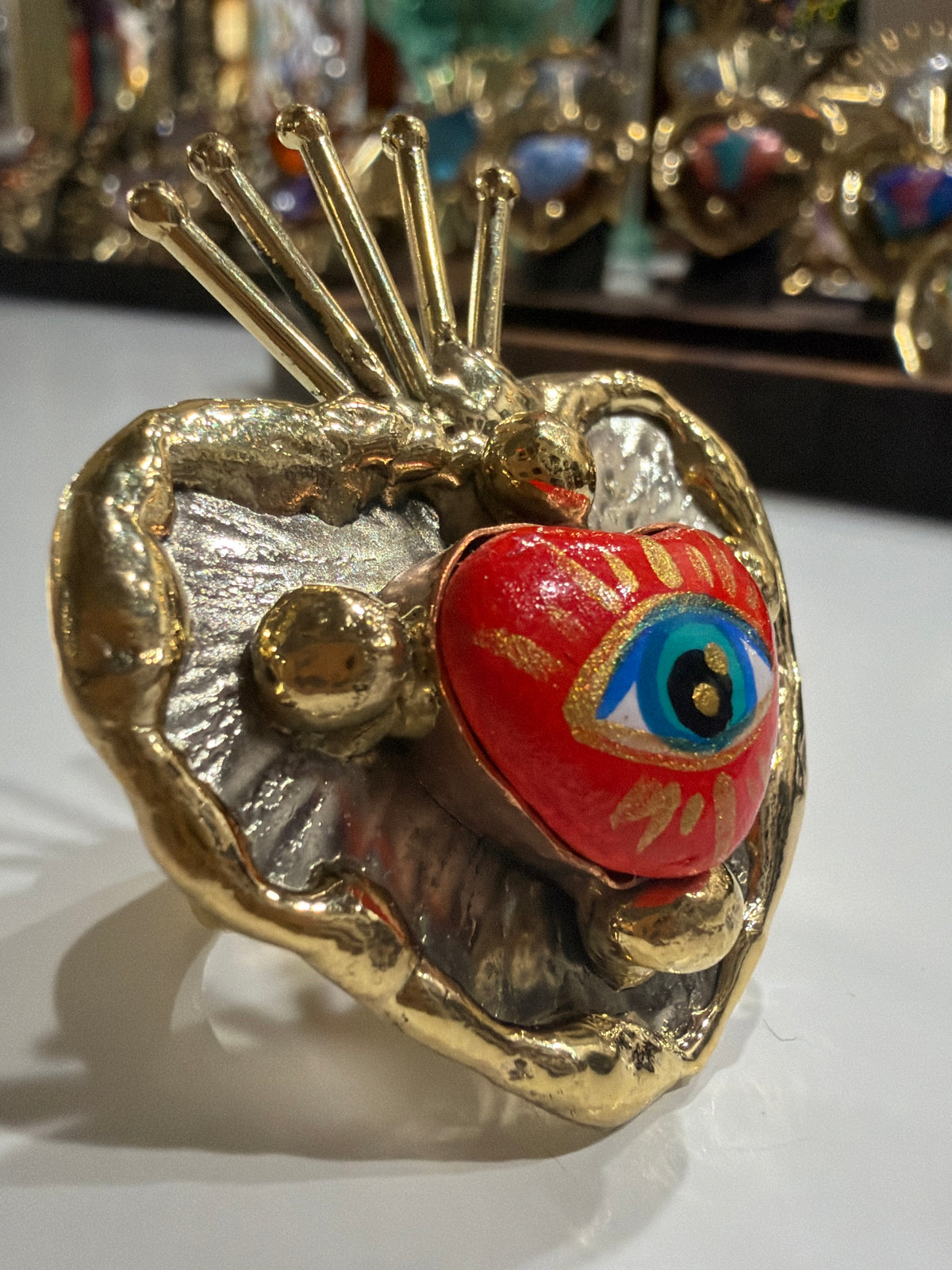 New Ojo Sacred Heart Ring - Anillo de Sagrado Corazón