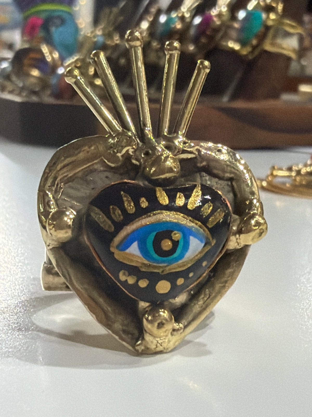 New Ojo Sacred Heart Ring - Anillo de Sagrado Corazón
