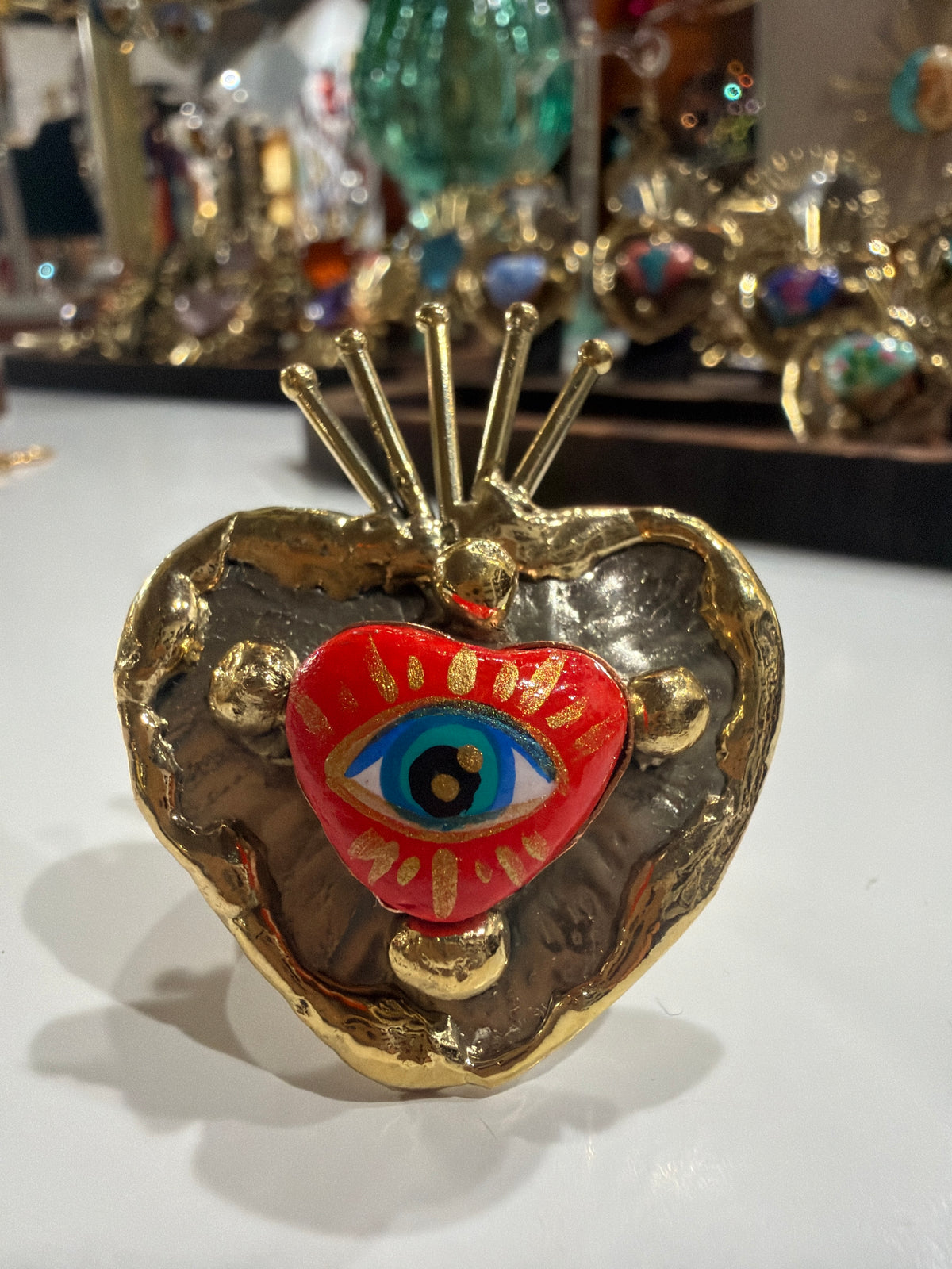 New Ojo Sacred Heart Ring - Anillo de Sagrado Corazón