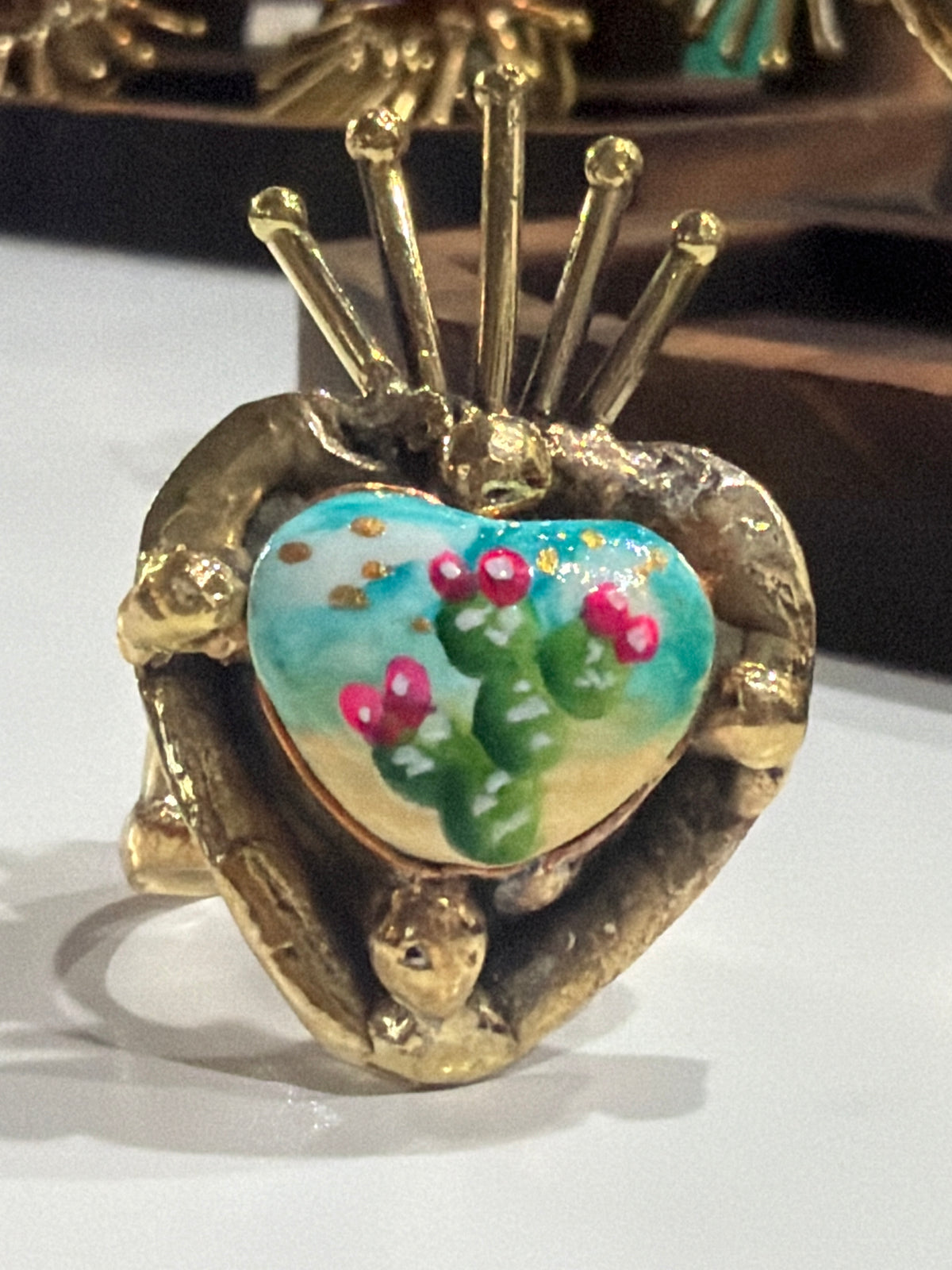 New Nopal Handpainted Ring - Edith Orozco