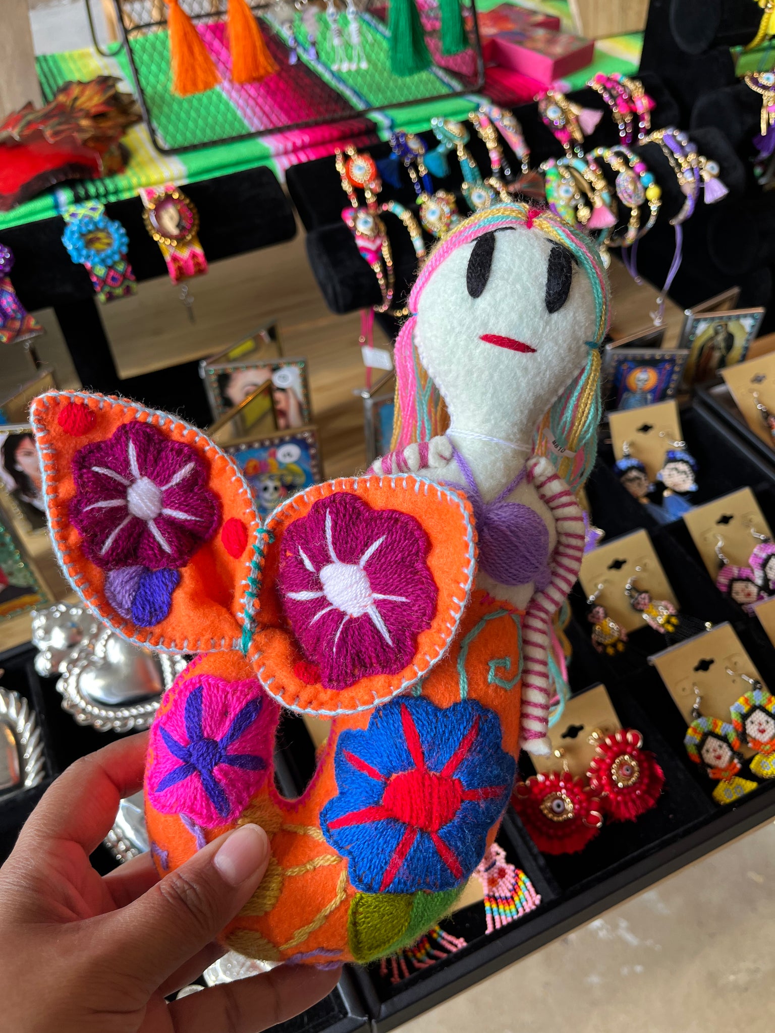 Mermaid Embroidery Mexican Plushie