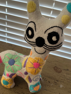 Embroidery Cat Plushie