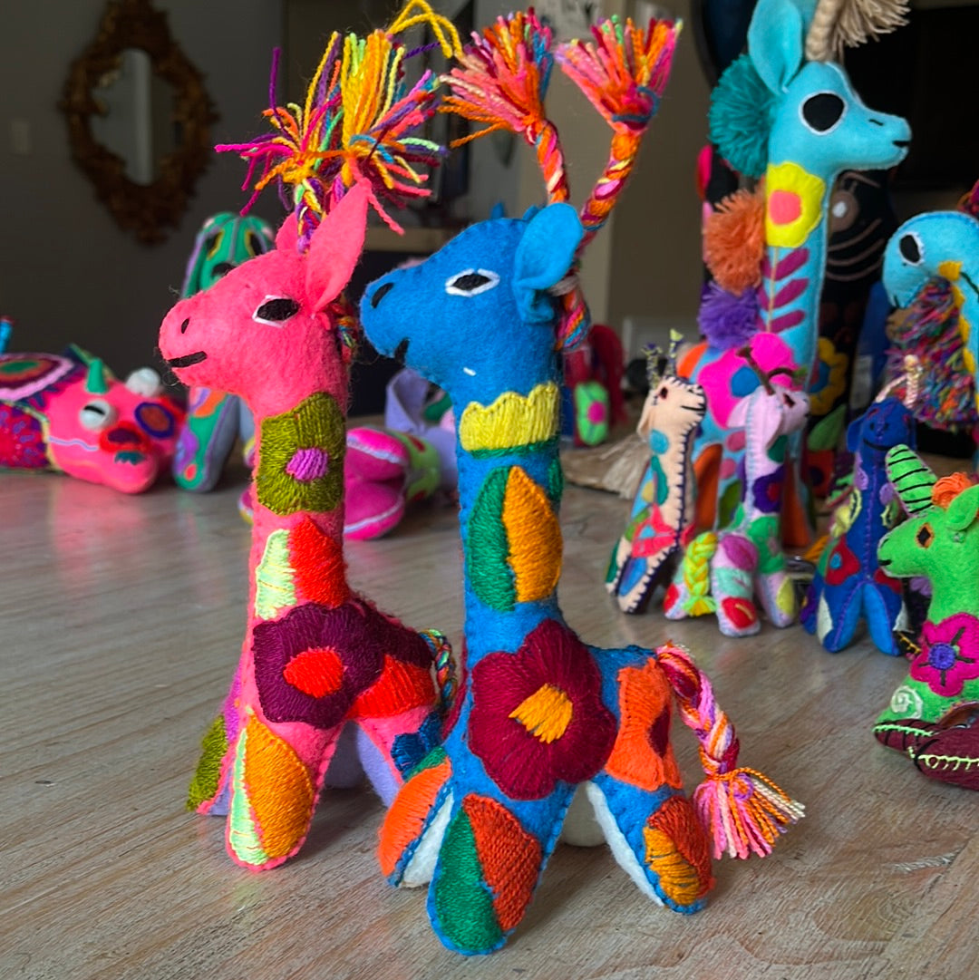 Medium Embroidery Giraffes