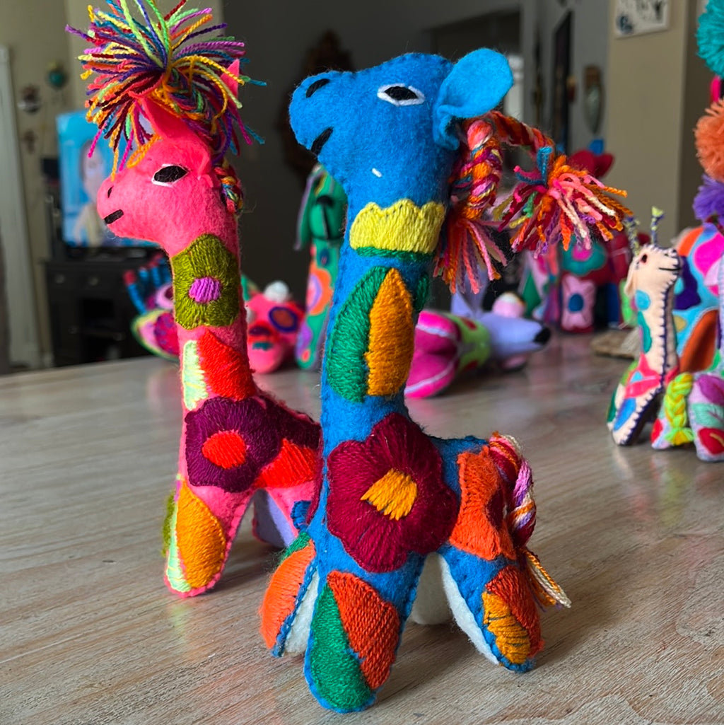 Medium Embroidery Giraffes