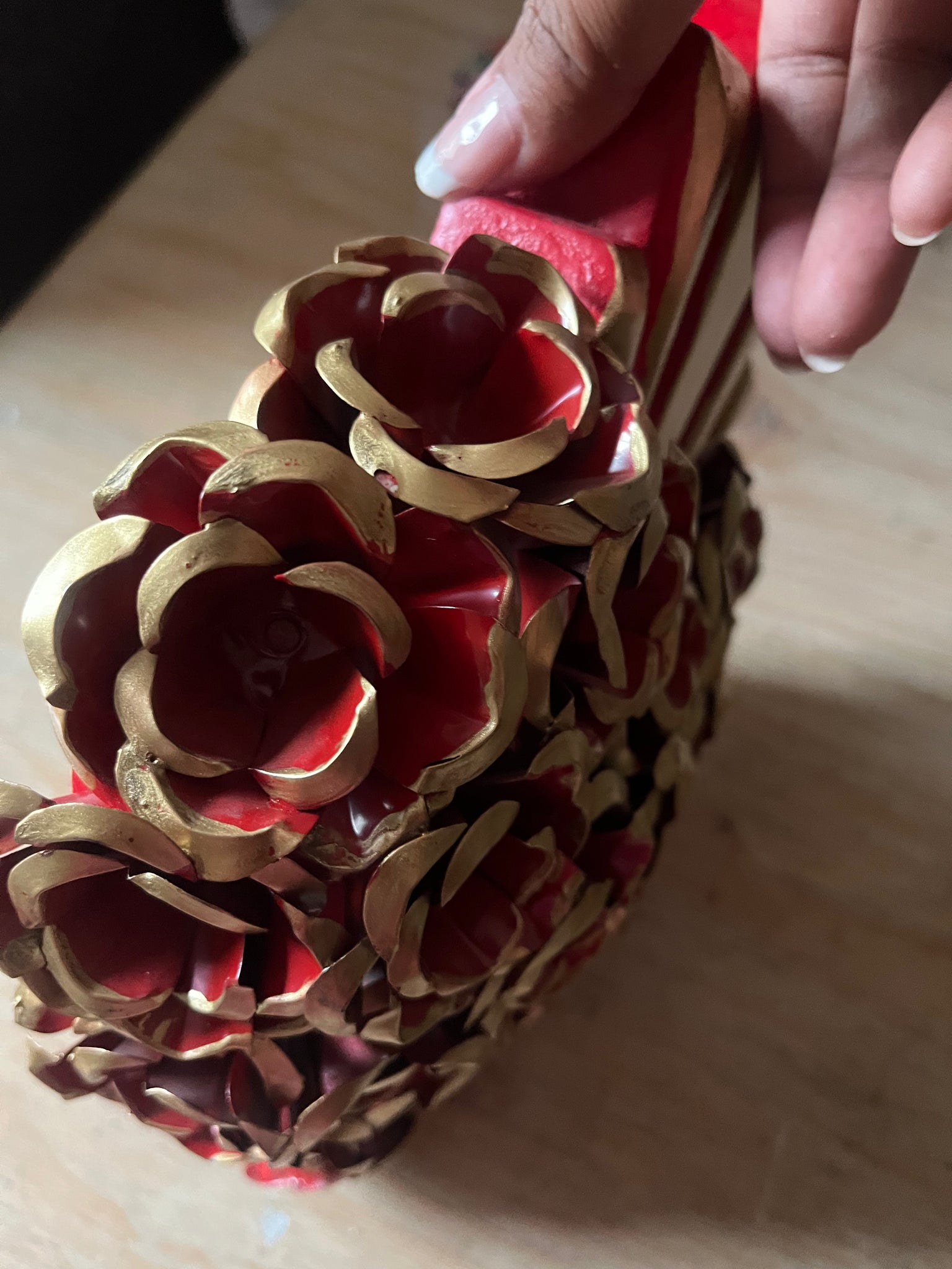 Metal & Wood Rose Heart (Pre-Order)