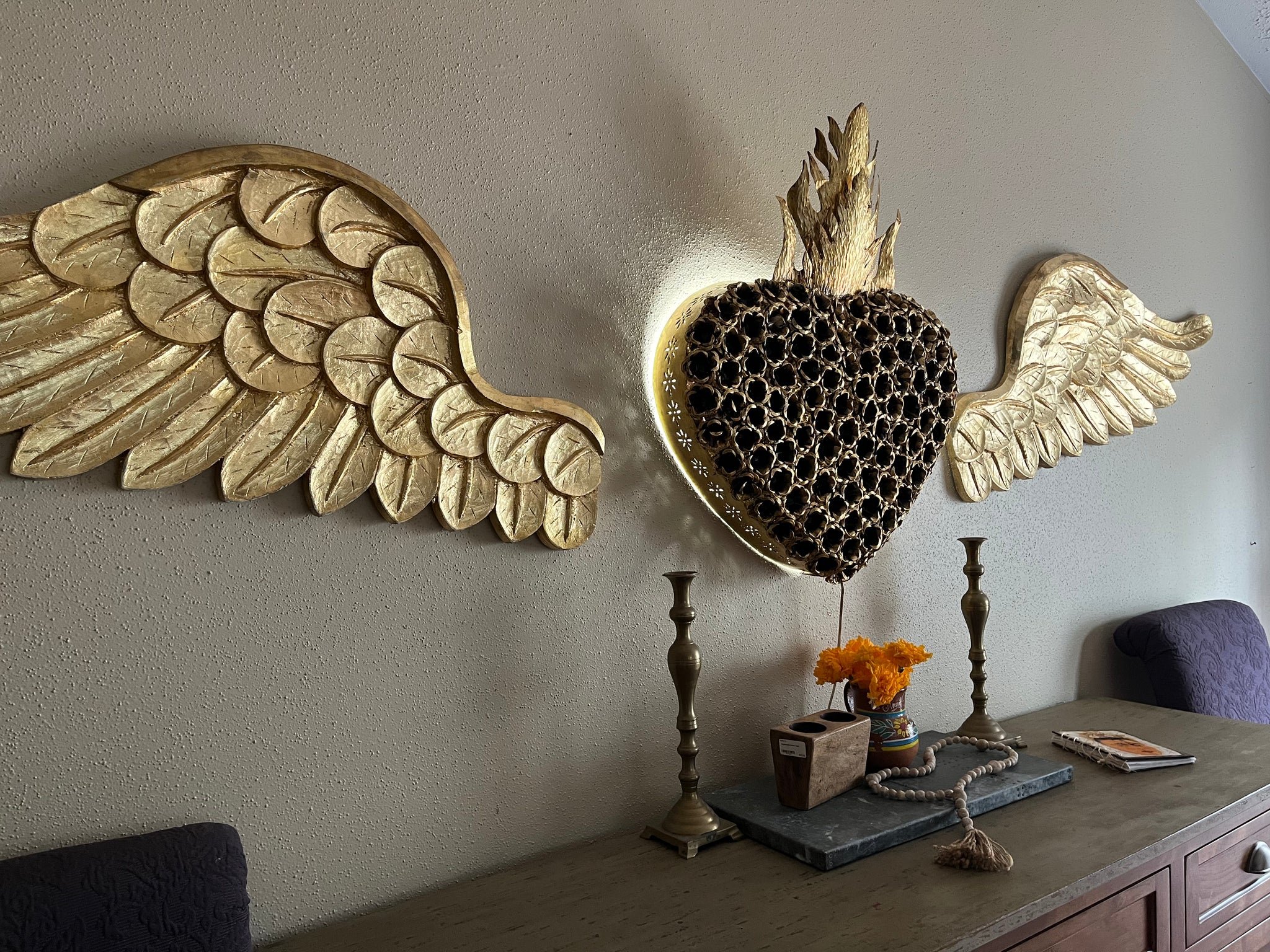 Sacred Heart Wall Lamp Mexico