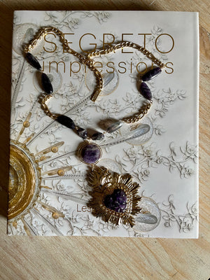 Amethyst Sacred Heart Necklace