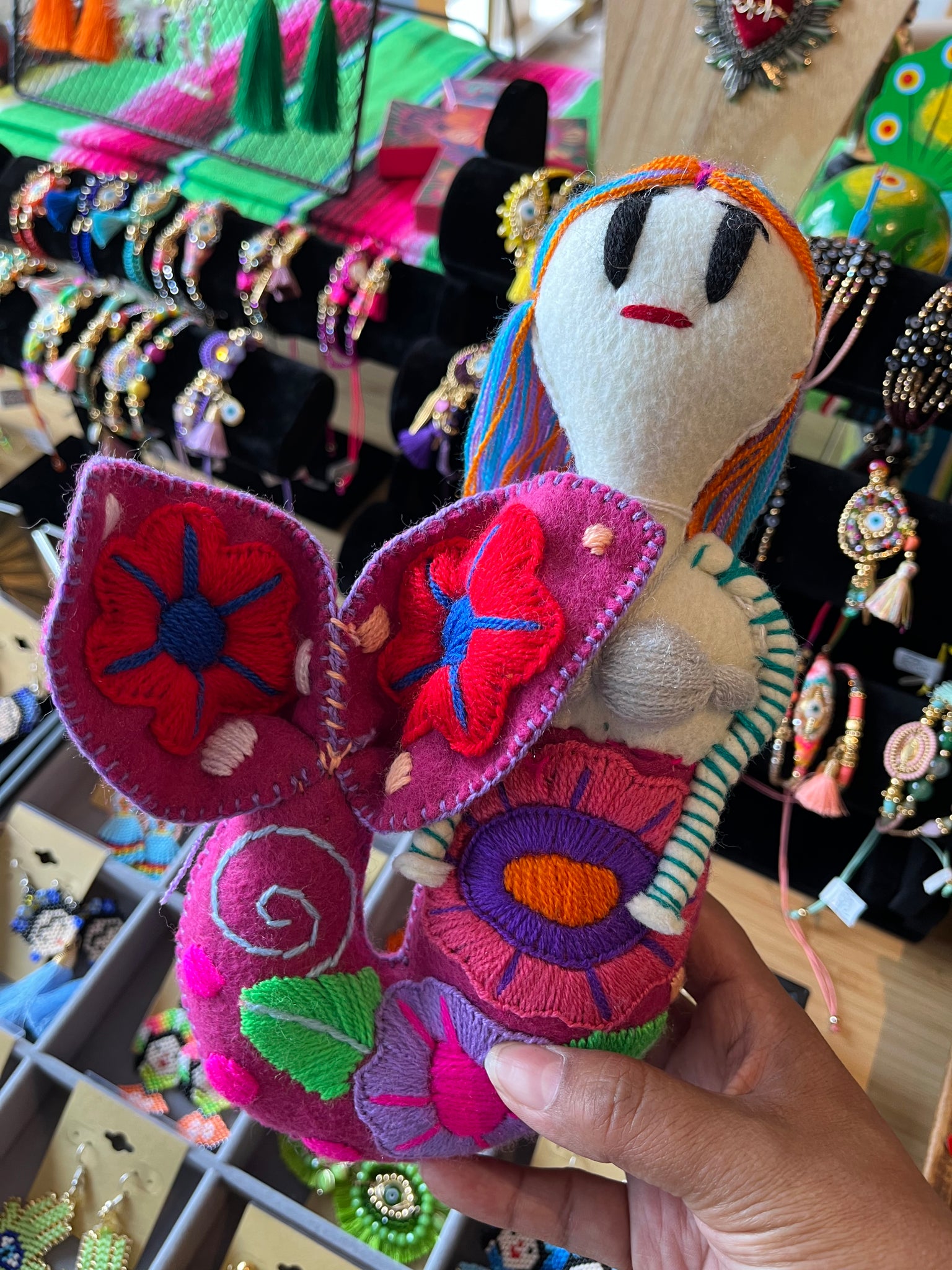 Mermaid Embroidery Mexican Plushie