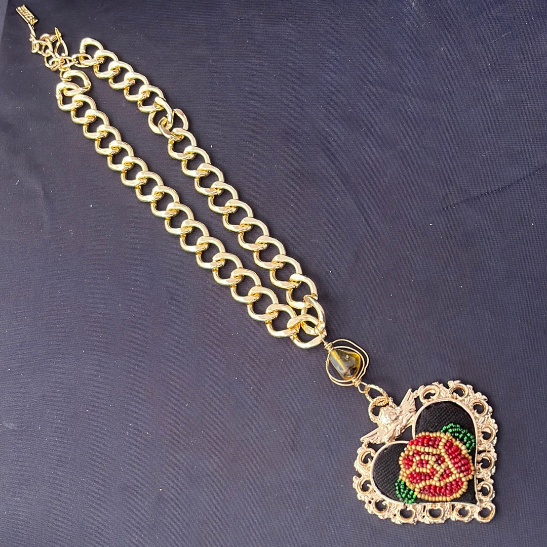 Rosa Beaded Chain Necklace