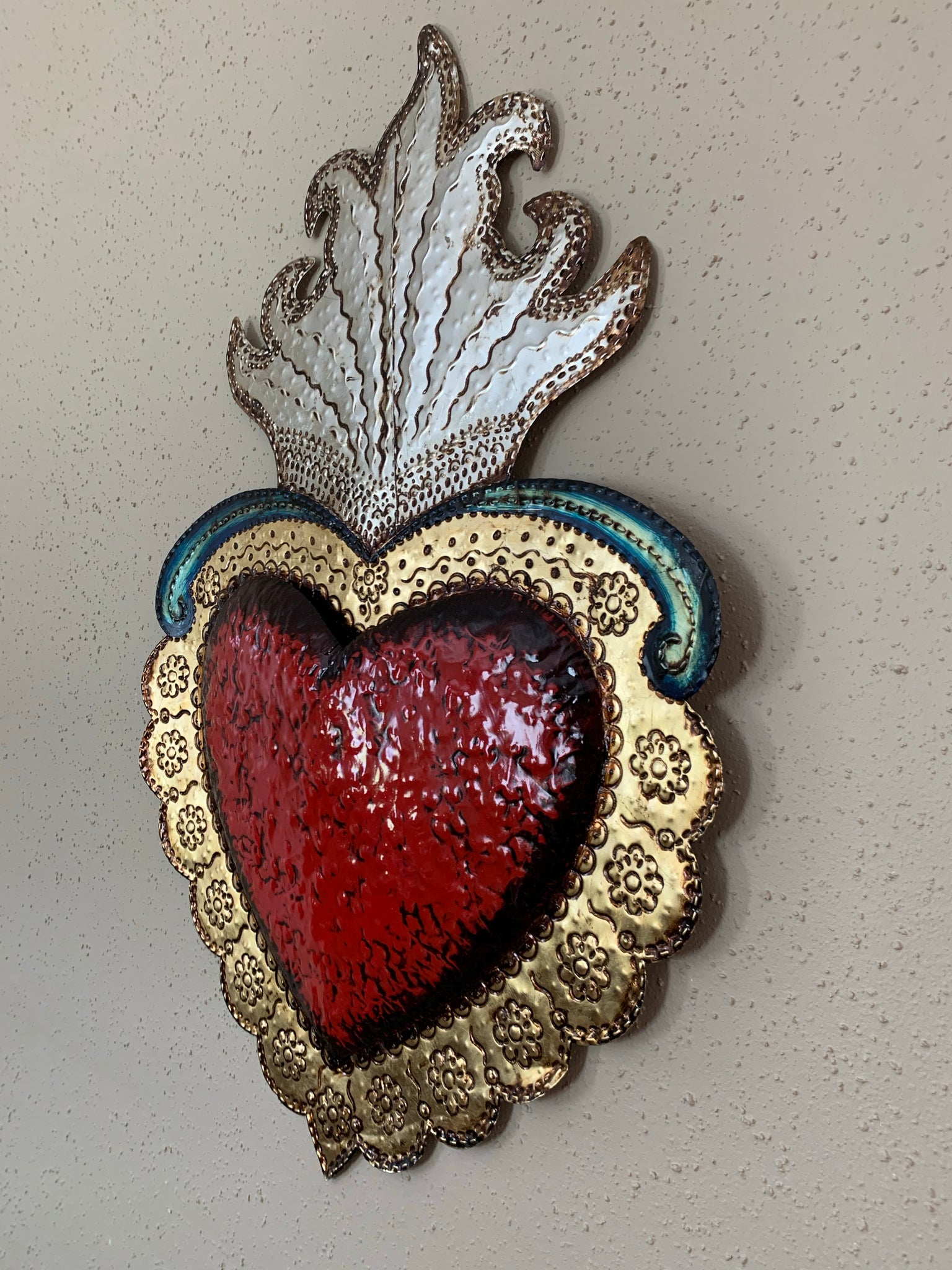 Large Tin Sacred Heart