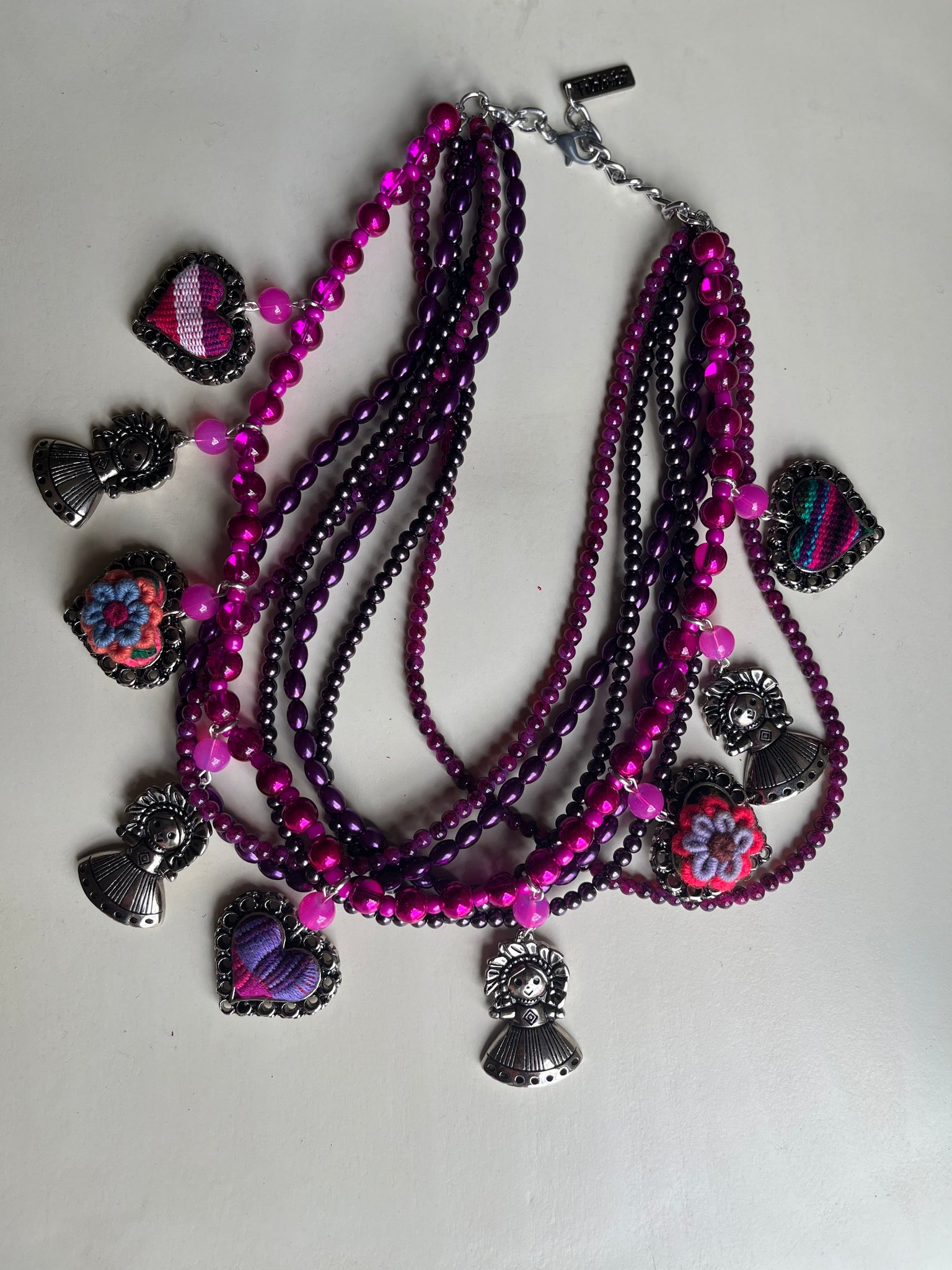 Sacred Heart Muneca Beaded Necklace