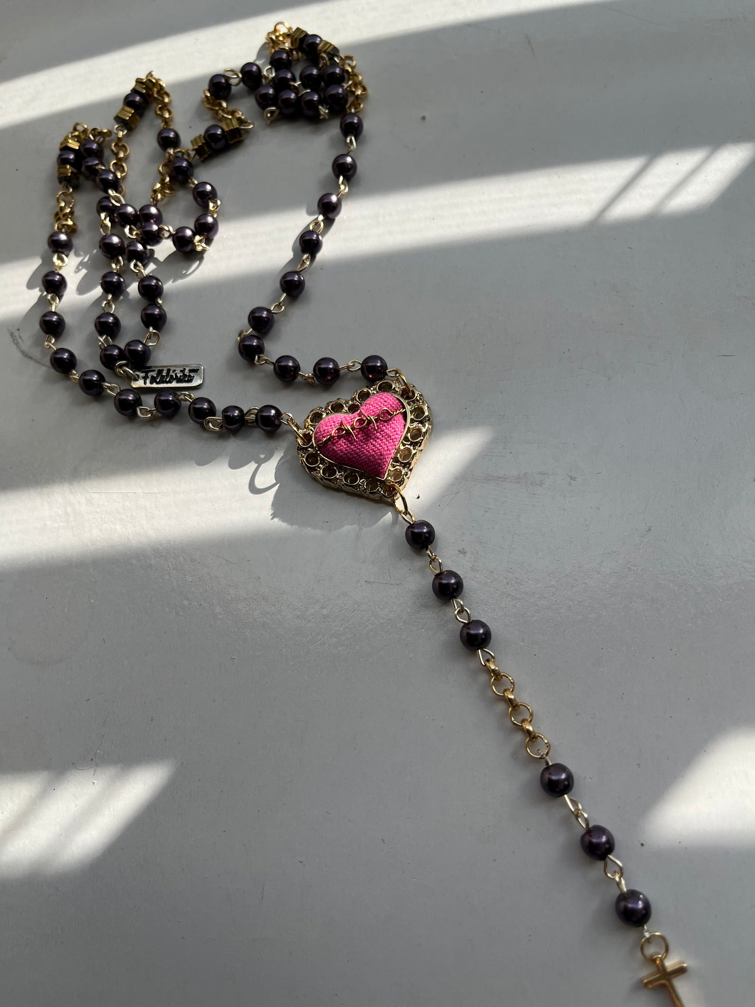 Sacred Heart Gold Plated Rosary
