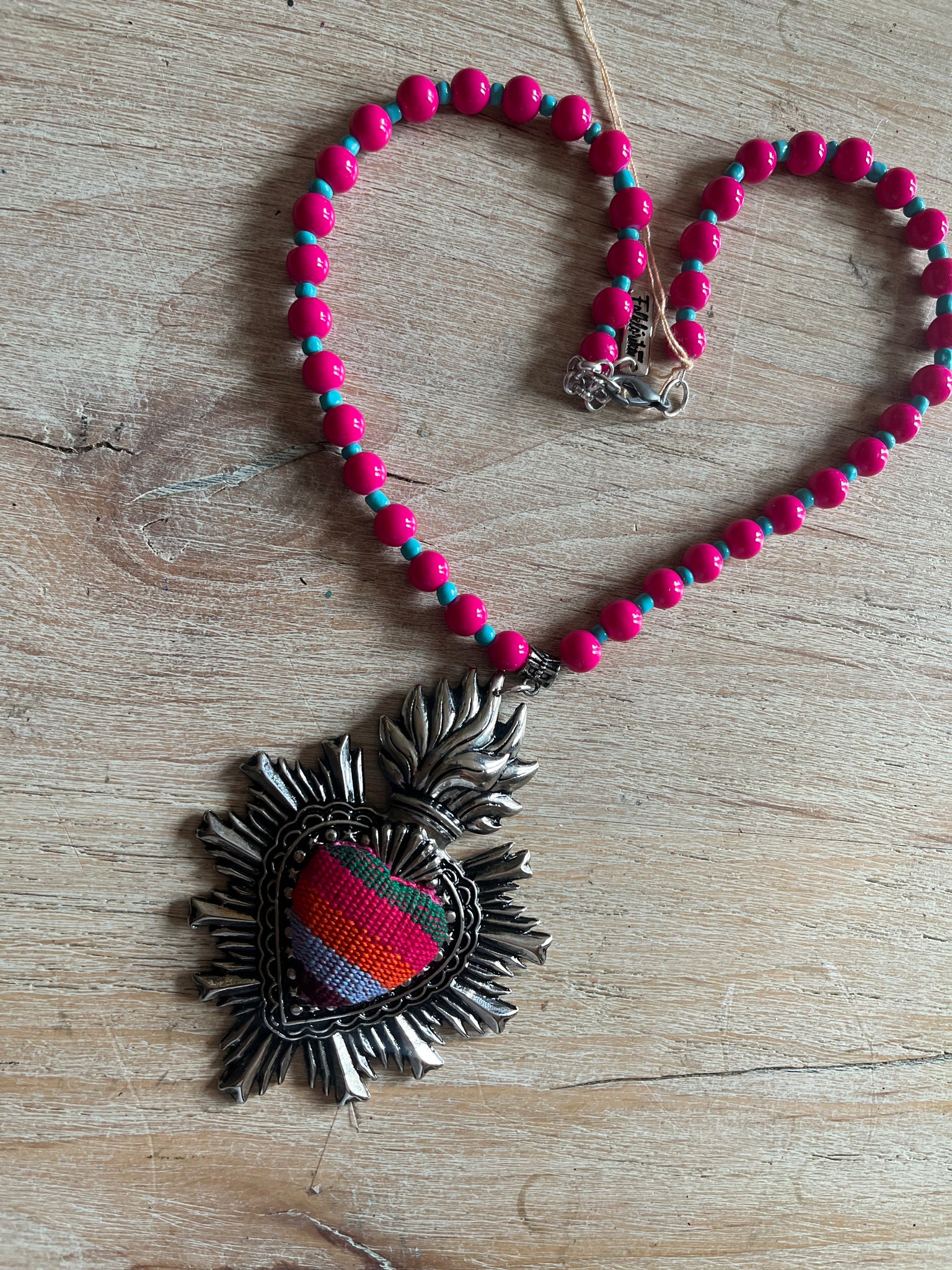 Sagrado Corazón Beaded Necklace