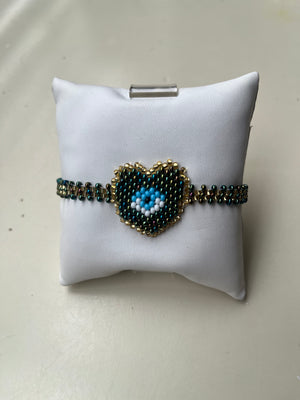 Ojo Heart Beaded Bracelet