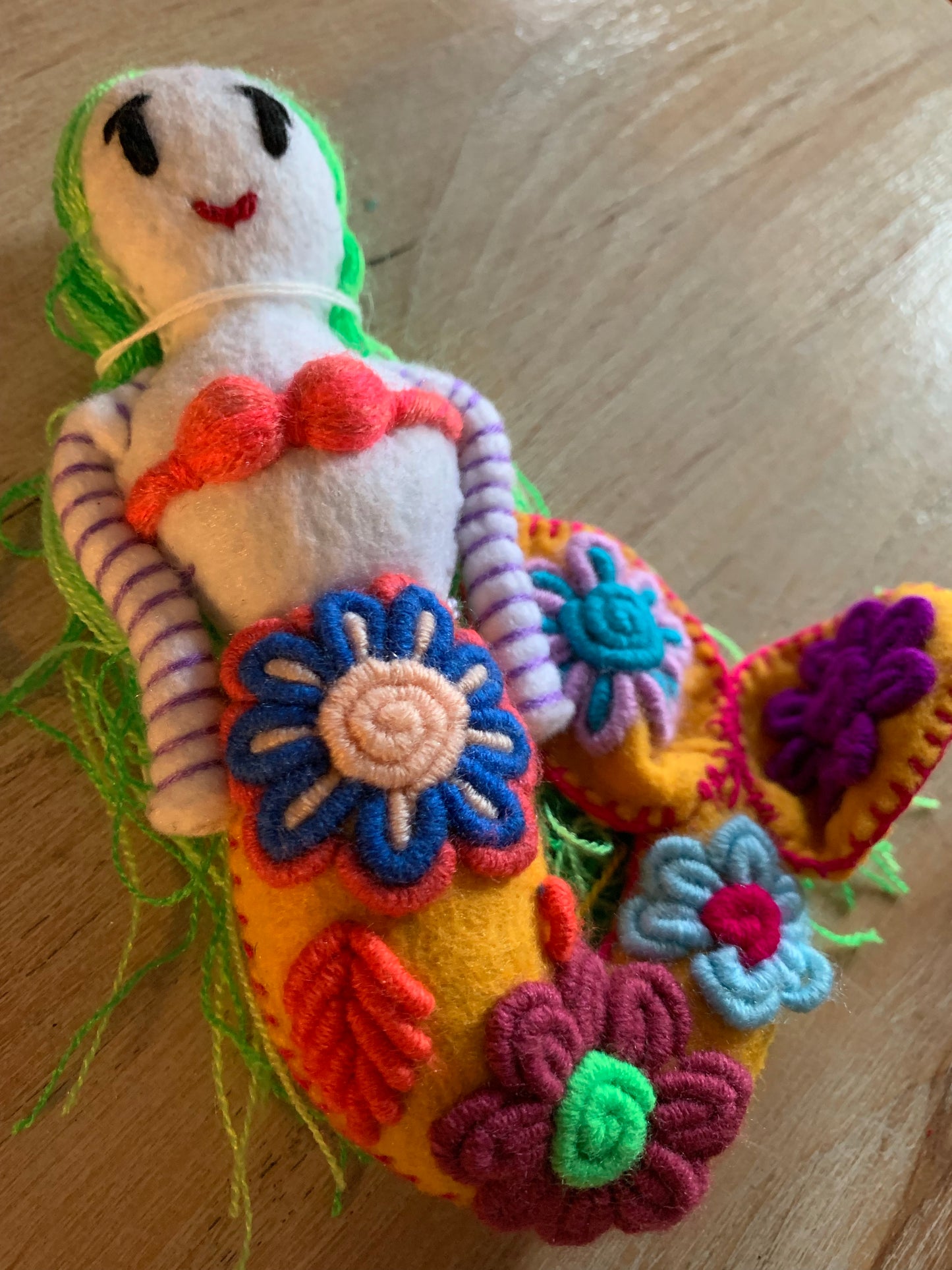 Mermaid Embroidery Mexican Plushie