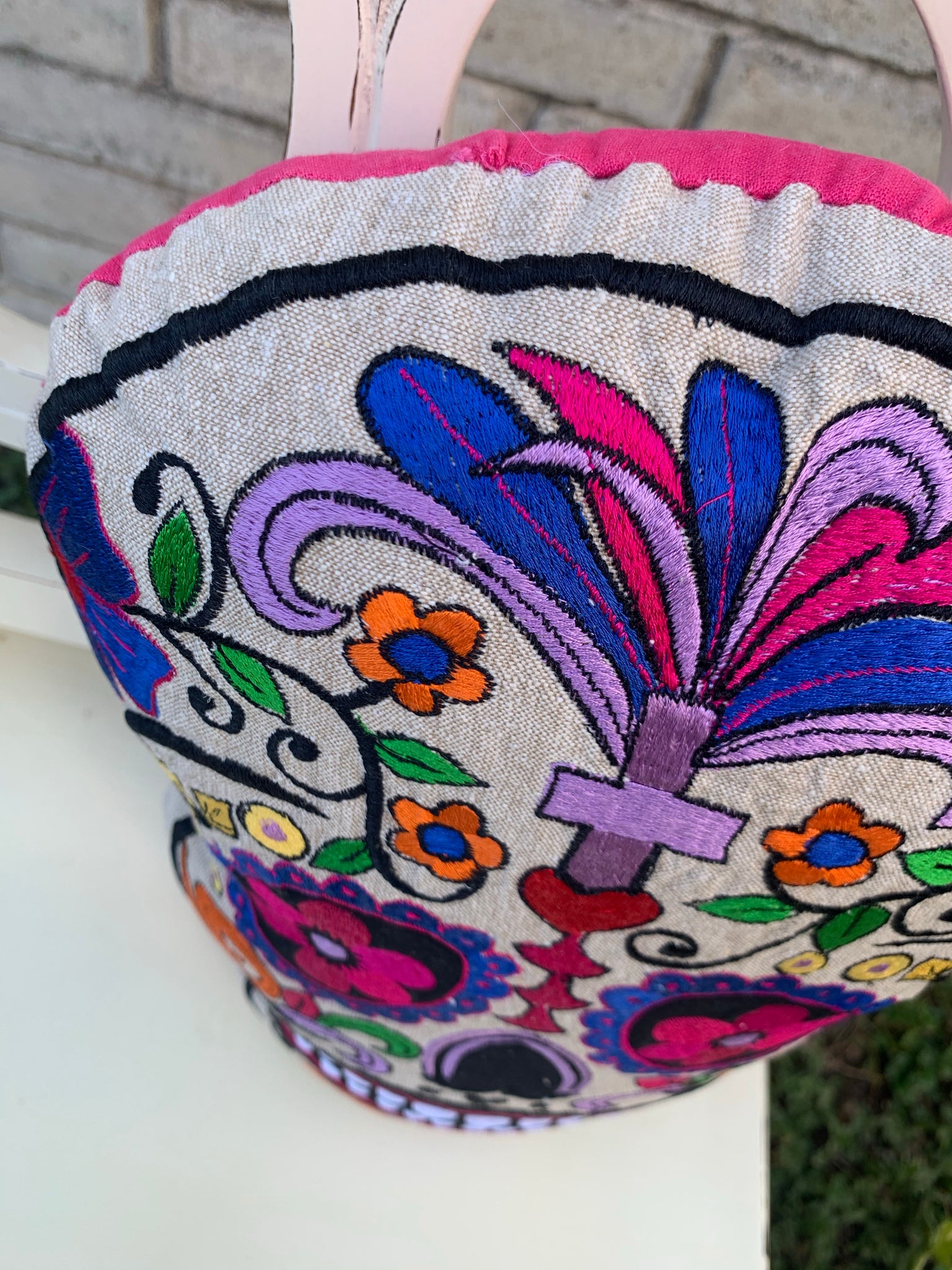 Day of the Dead Skull Throw Pillow