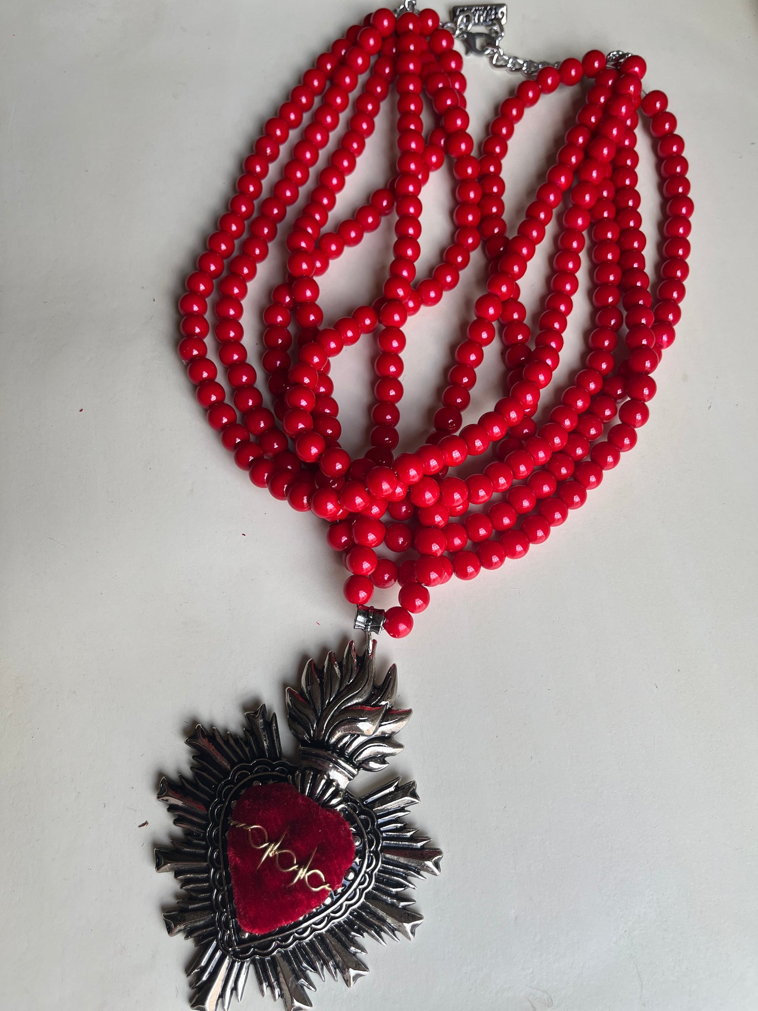 Multi Bead Necklace Sagrado Corazon