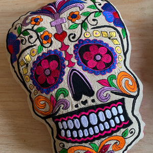 Day of the Dead Skull Throw Pillow