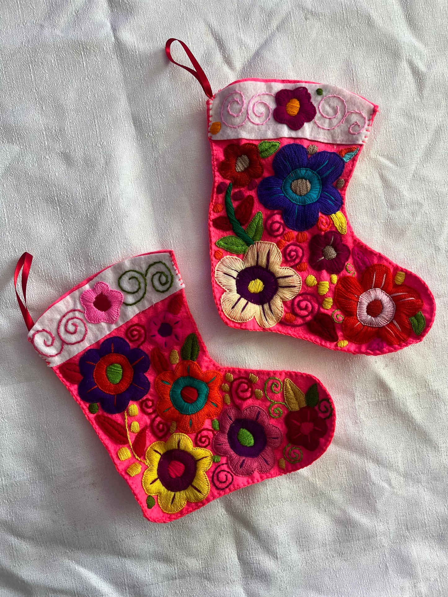 Mexican Christmas Embroidery Stocking Boot
