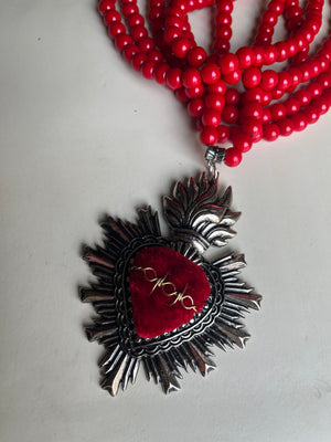 Multi Bead Necklace Sagrado Corazon