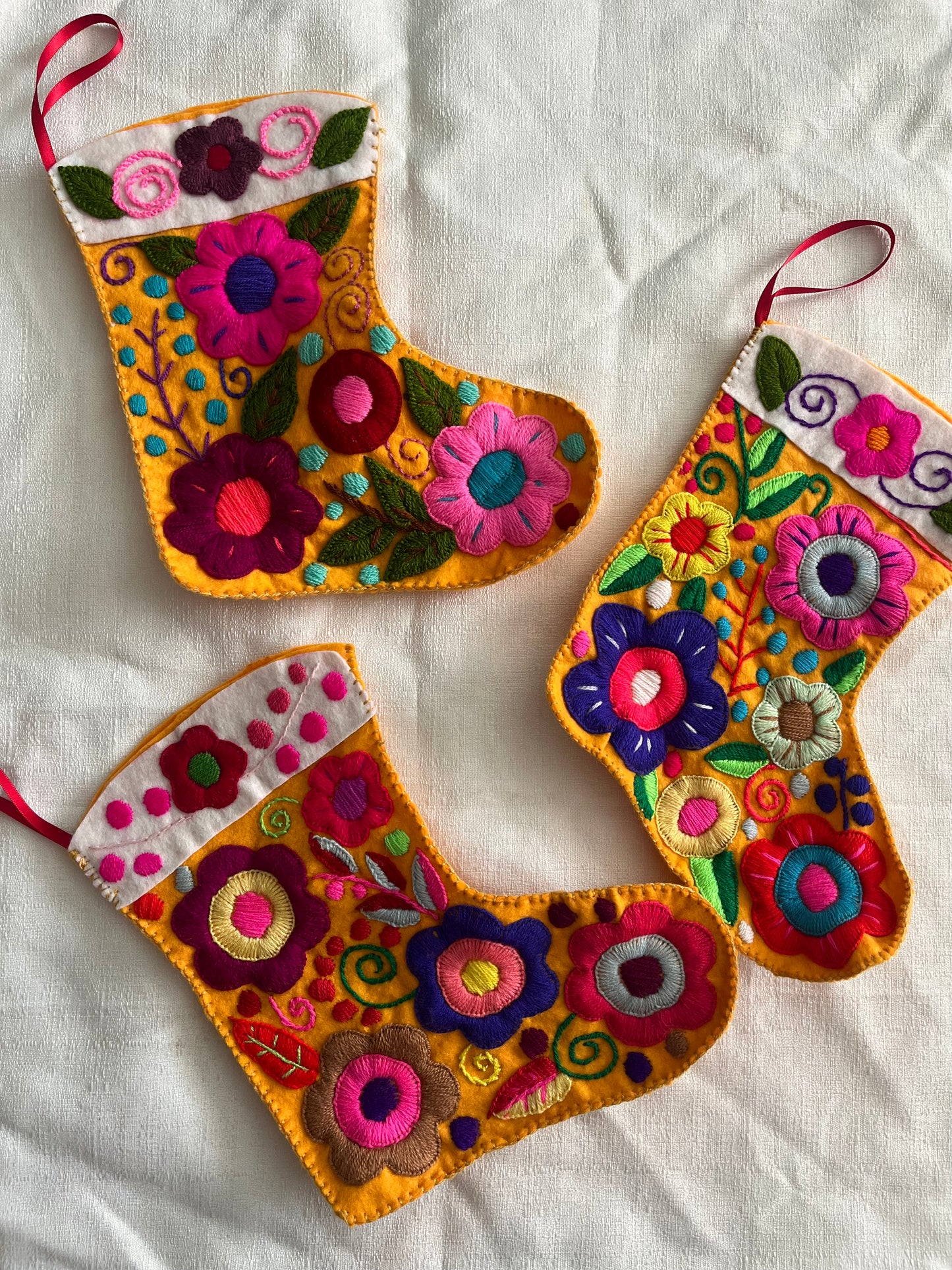 Mexican Christmas Embroidery Stocking Boot