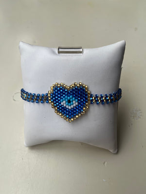 Ojo Heart Beaded Bracelet