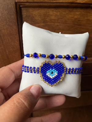 Ojo Heart Beaded Bracelet