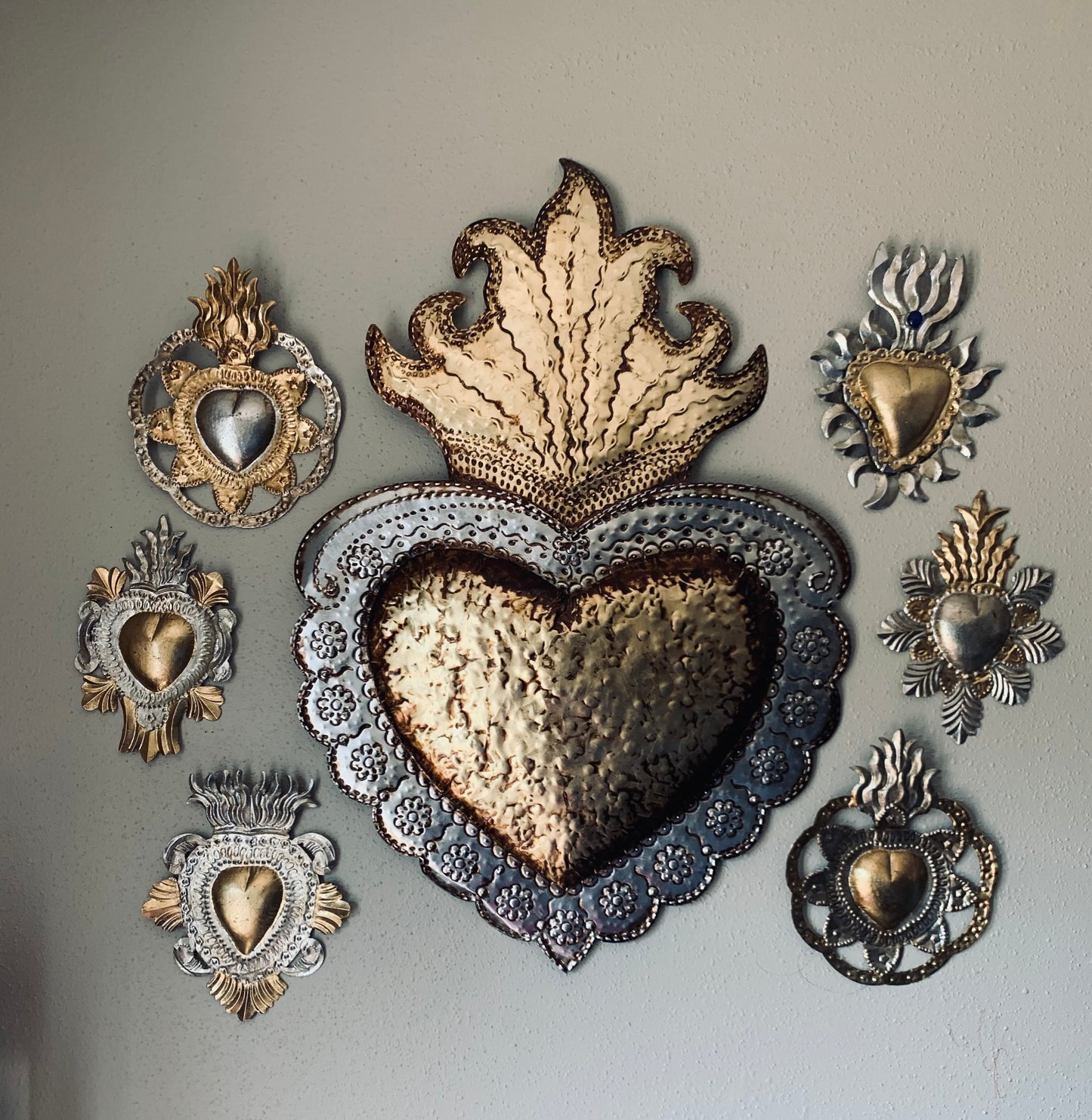 Large Tin Sacred Heart