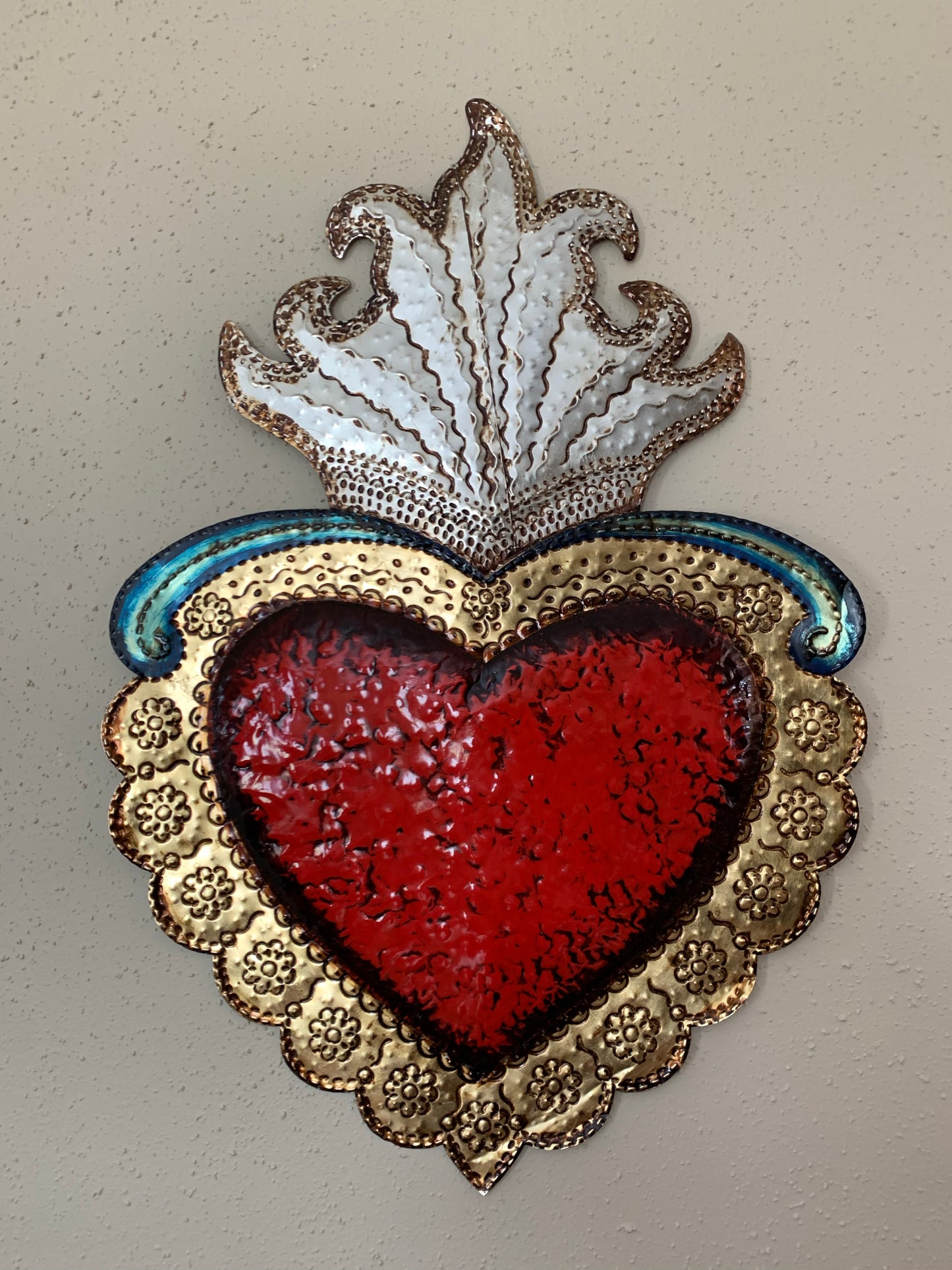 Large Tin Sacred Heart