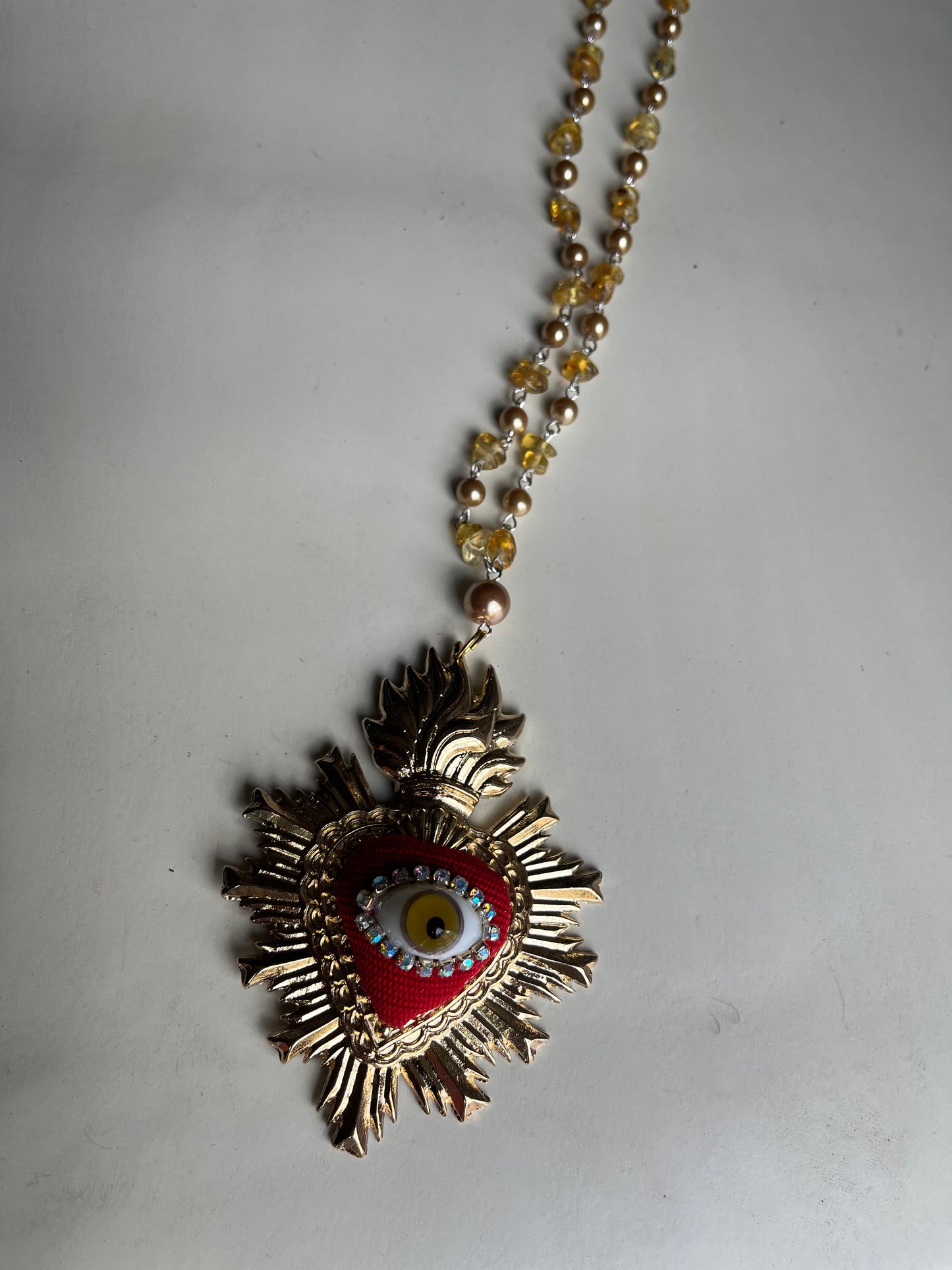 Pre-Order 2024 Ojo Sagrado Flame Heart Necklace