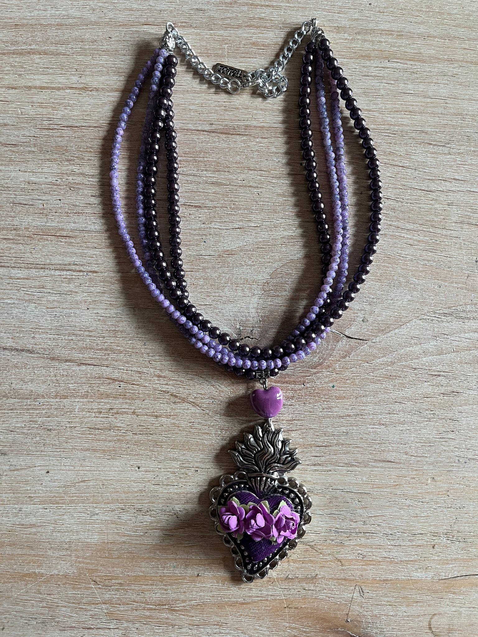 Lavander Heart Necklace